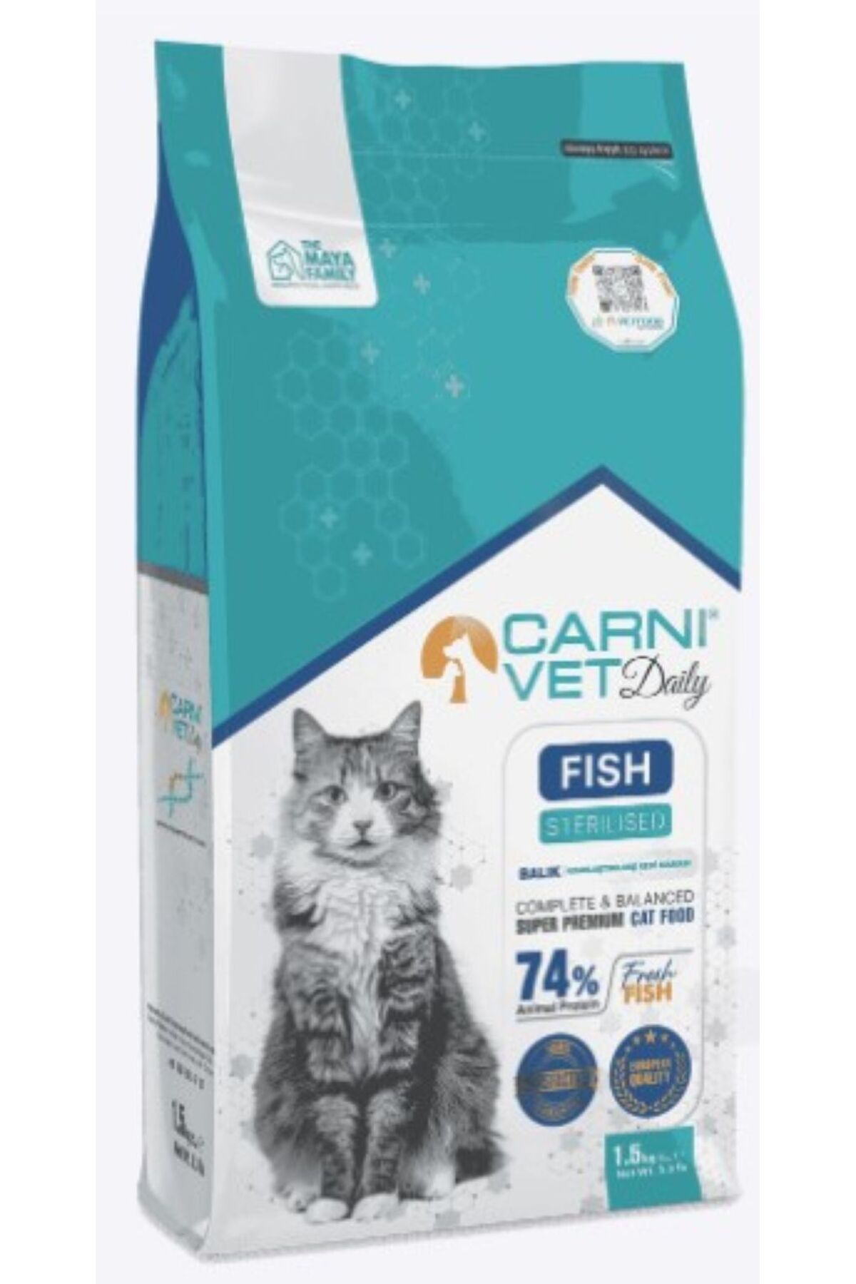 VET CARNi VET DAILY KEDİ BALIK YETİŞKİN KISIRLAŞTIRILMIŞ 1.5 kg