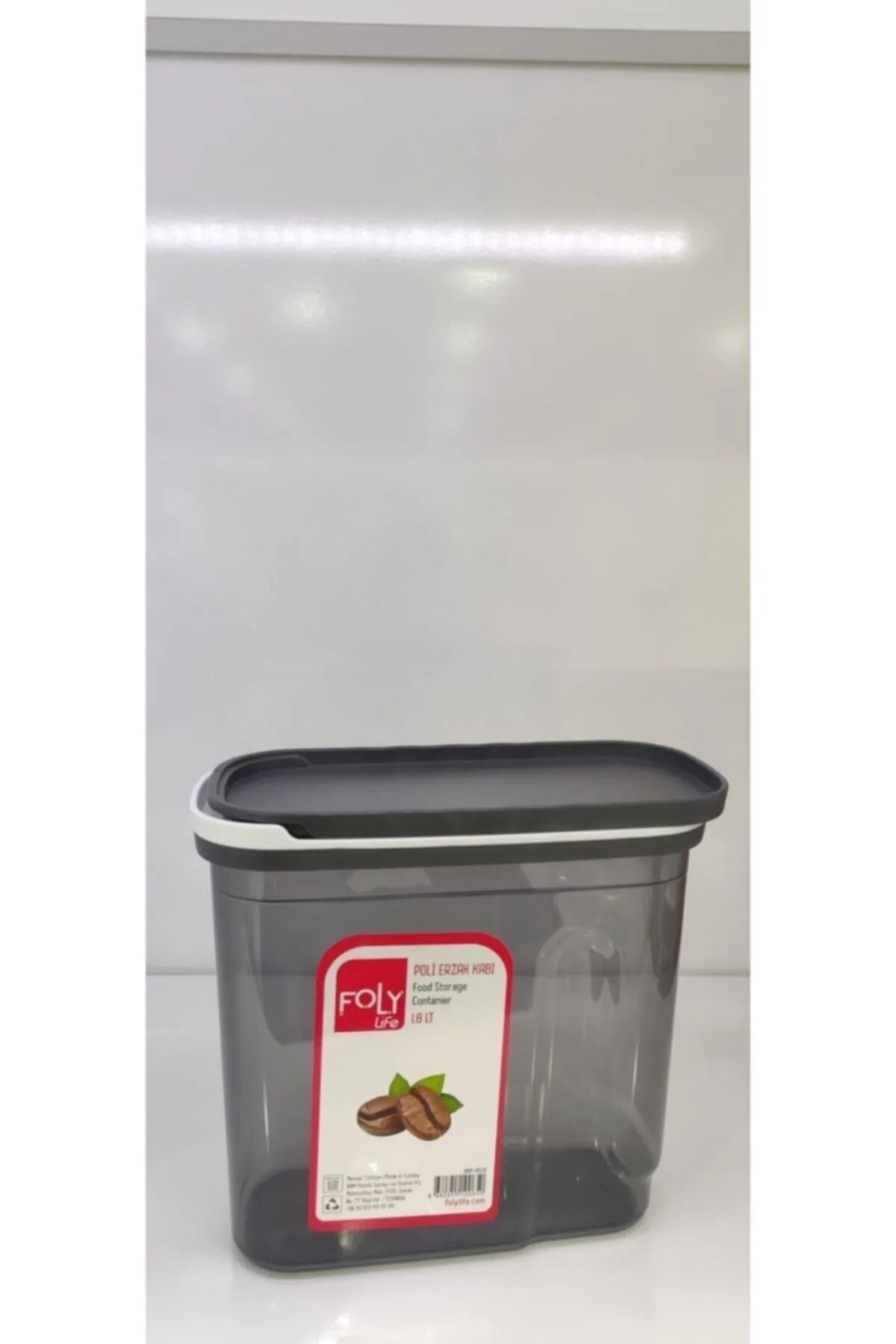 Shop58 1.8 Litre Poly Erzak Saklama Kabı Kızaklı Kapak Royaleks-BNM-0650