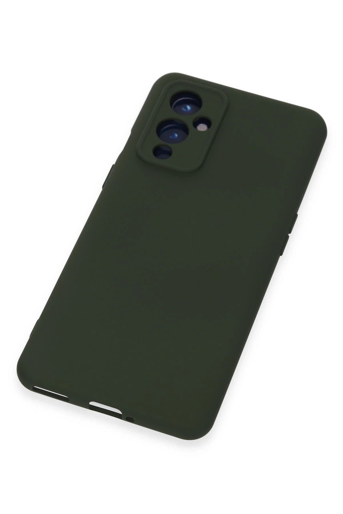 NewFace One Plus 9  Uyumlu Kılıf Nano içi Kadife Silikon - Koyu Yeşil SVLRS