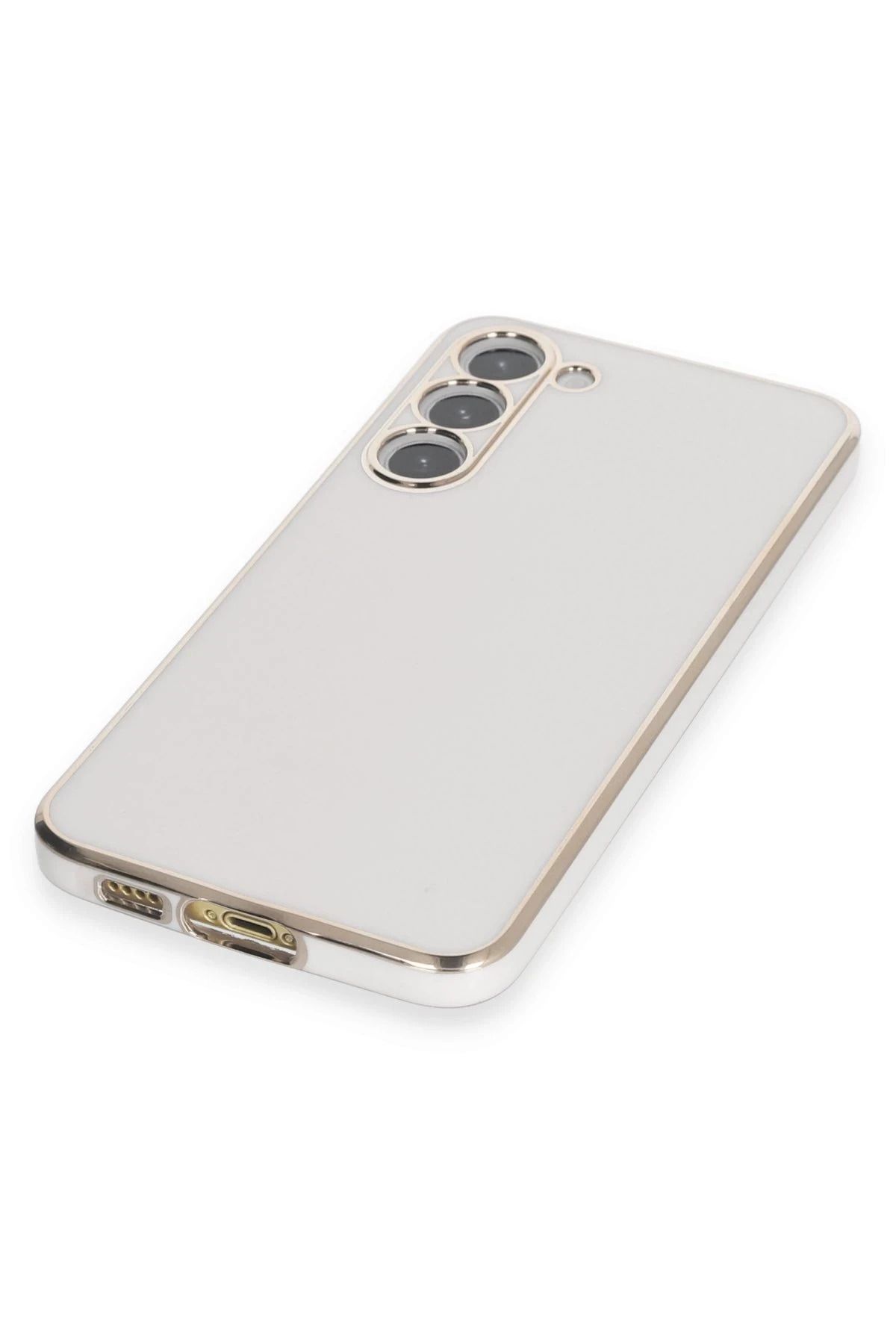 NewFace Samsung Galaxy S23 Plus Kılıf Volet Silikon - Beyaz SVLRS