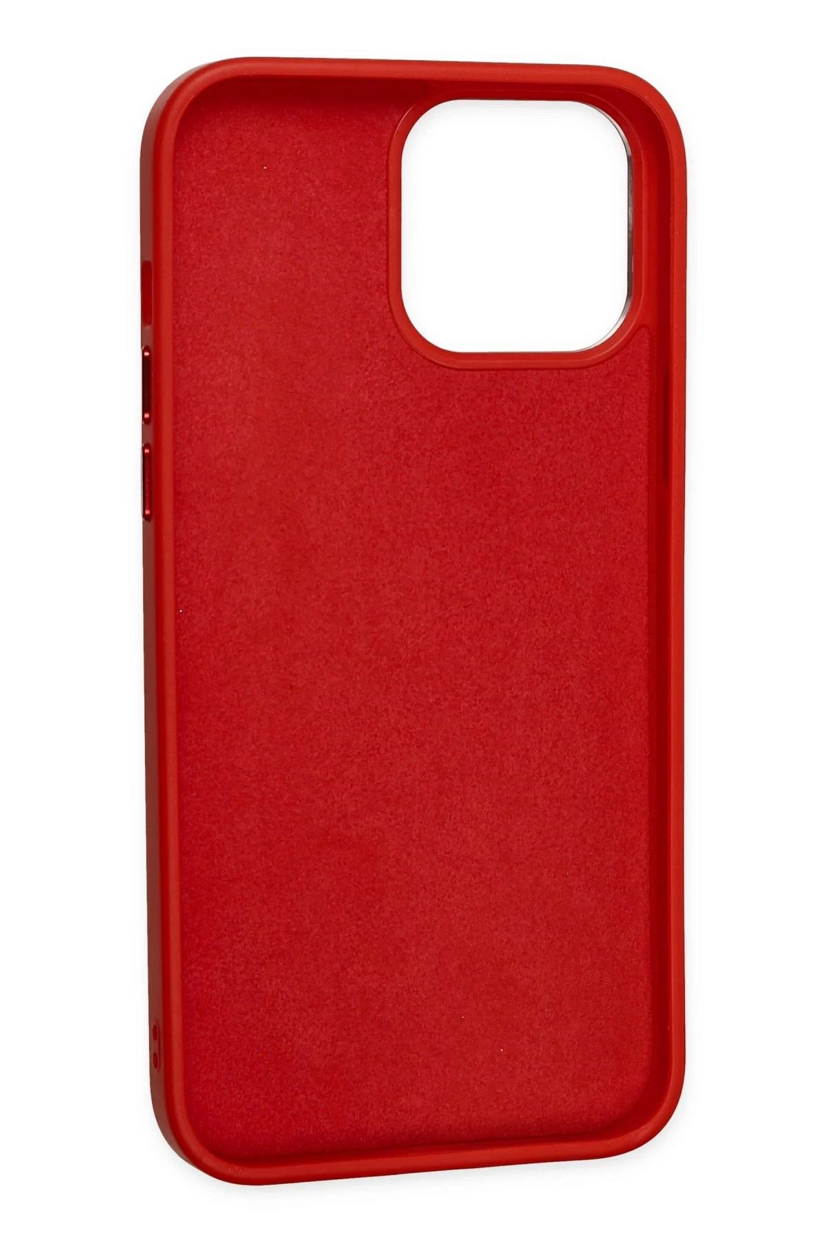 NewFace iPhone 13 Pro Max Kılıf Asya Deri Silikon - Kırmızı SVLRS