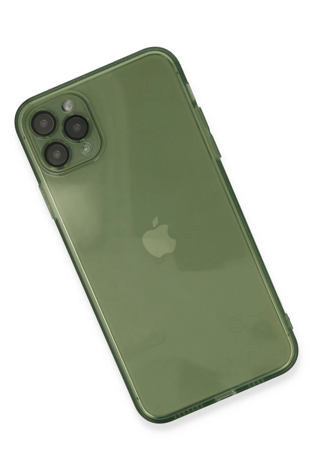NewFace iPhone 11 Pro Max Kılıf Fly Lens Silikon - Yeşil WLZOR