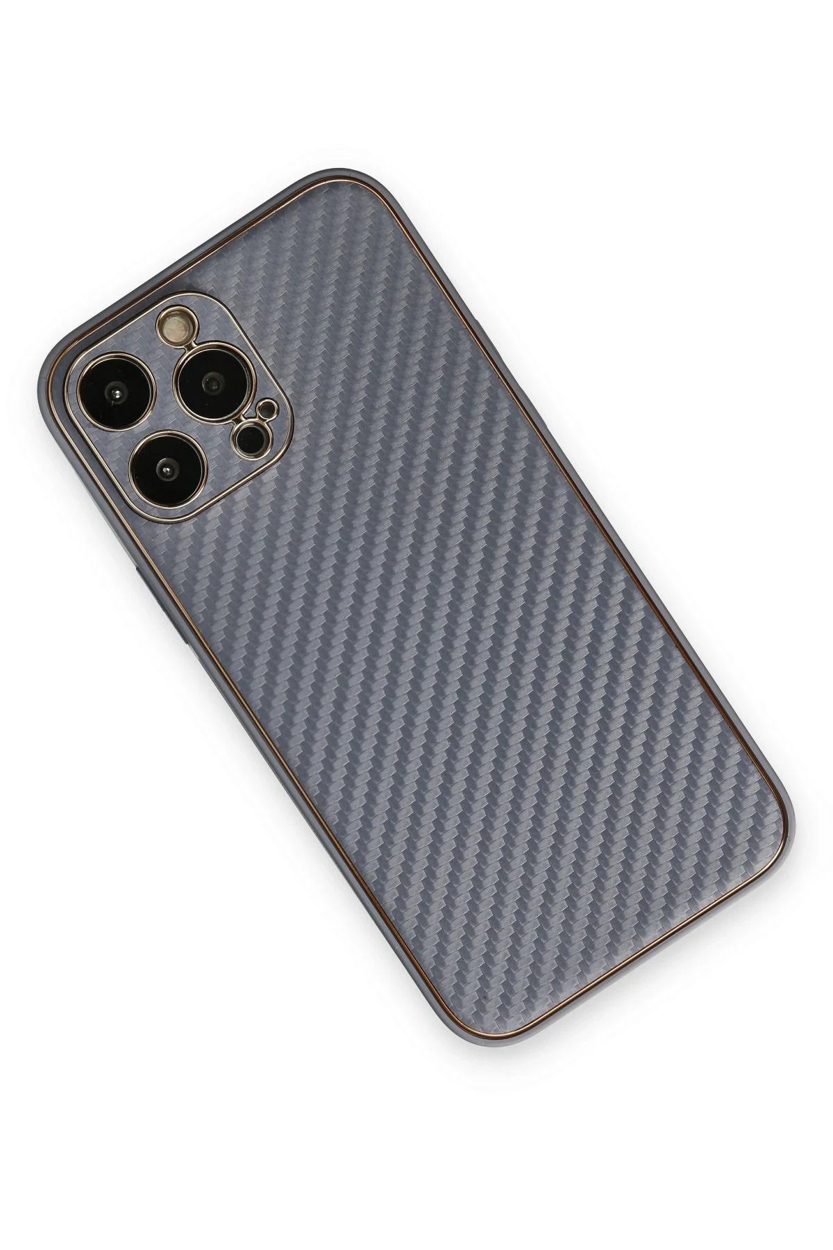NewFace iPhone 13 Pro Kılıf Coco Karbon Silikon - Gri SVLRS