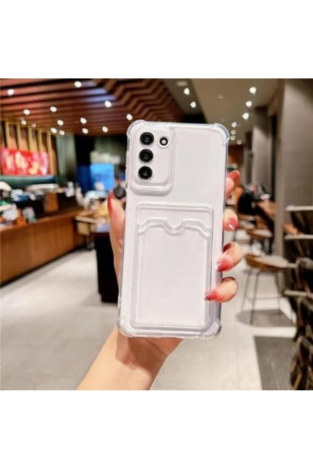 ÇAĞUR çağur Galaxy A35 Uyumlu Kamera Korumalı Kartlıklı Köşeleri Airbag Tasarımlı Darbe Önleyici