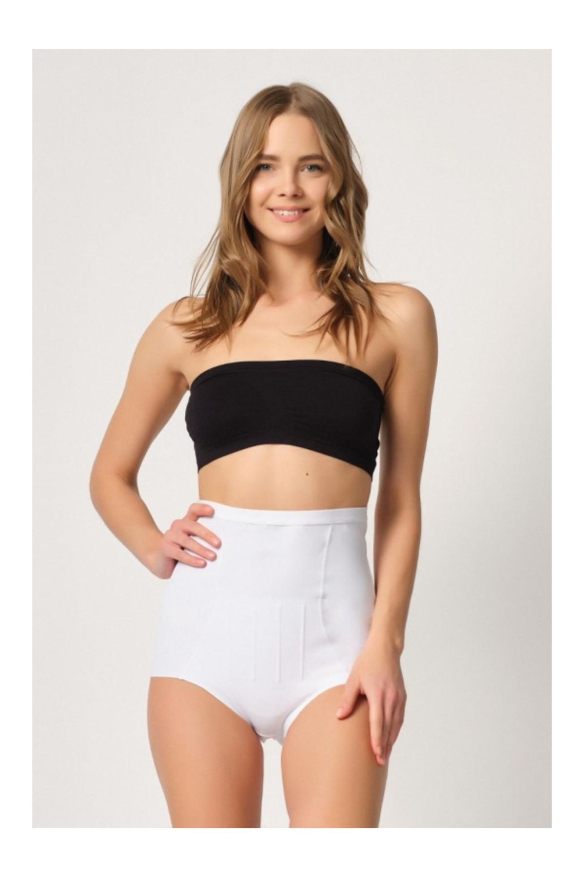 kapsulavm BEYAZ MI Emay 2931 Karın Balen Destekli Slip Lazer Korse