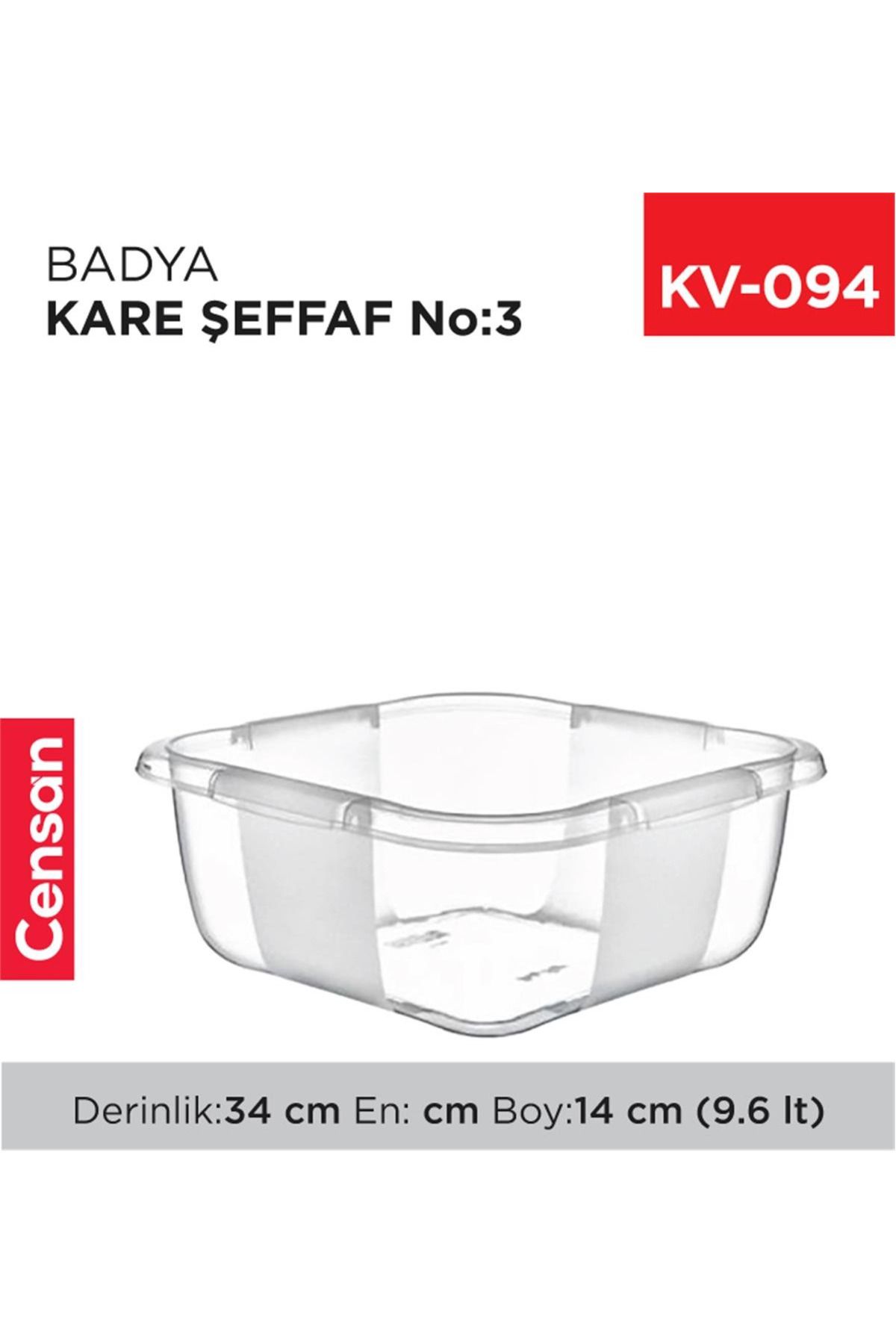 Shop58 Kare Şeffaf Badya 1 Adet 3 No Royaleks-E166