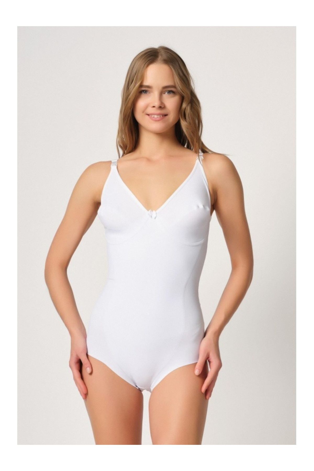 kapsulavm BEYAZ MI Emay 2821 Balenli Double Boy Slip Lazer Korse