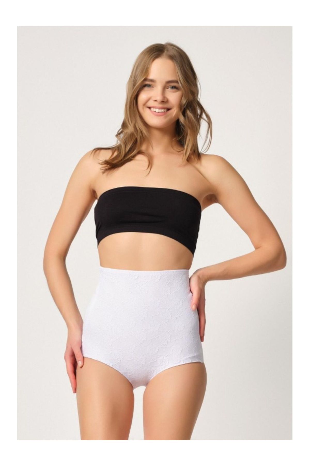kapsulavm BEYAZ MI Emay 2842 Lazer Dantelli Slip Korse