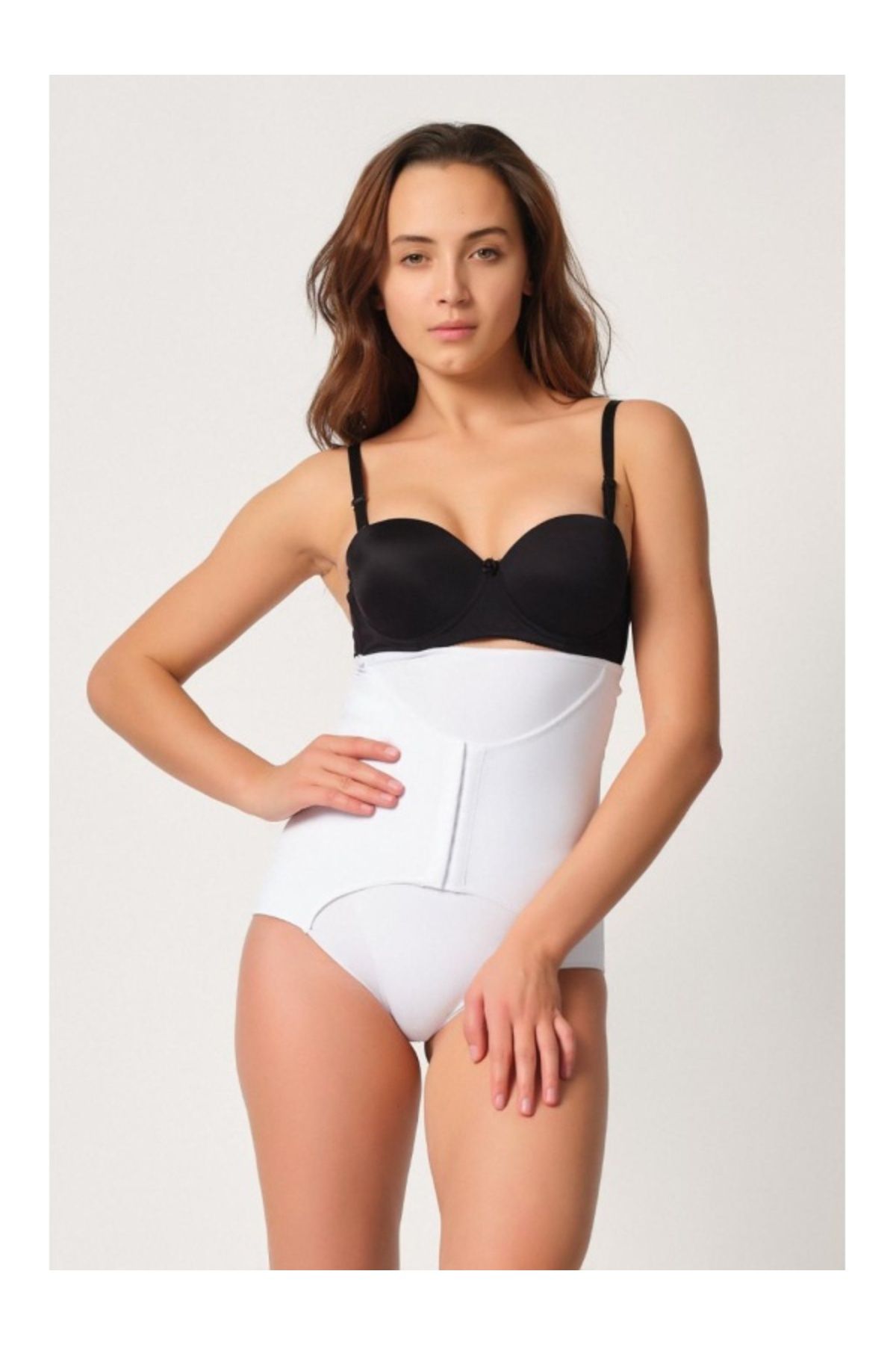 kapsulavm BEYAZ MI Emay 2932 Double Karın Agraf Destekli Slip Lazer Korse