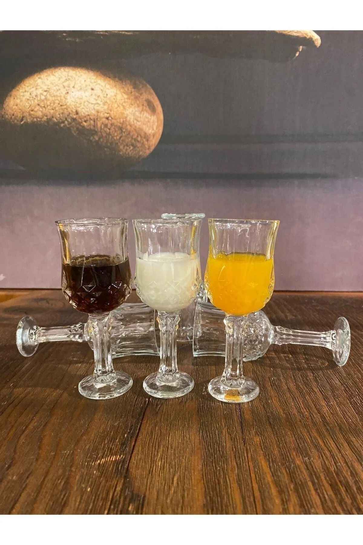 Shop58 6'lı Larin Kahve Yanı Su Bardağı Şeffaf Renk Royaleks-70682