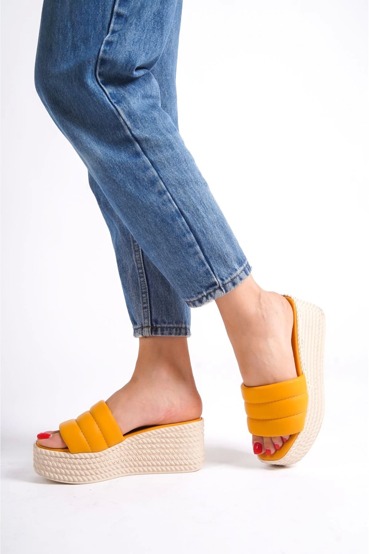 Shop58 Mendal Hardal Cilt Dolgu Topuk Terlik