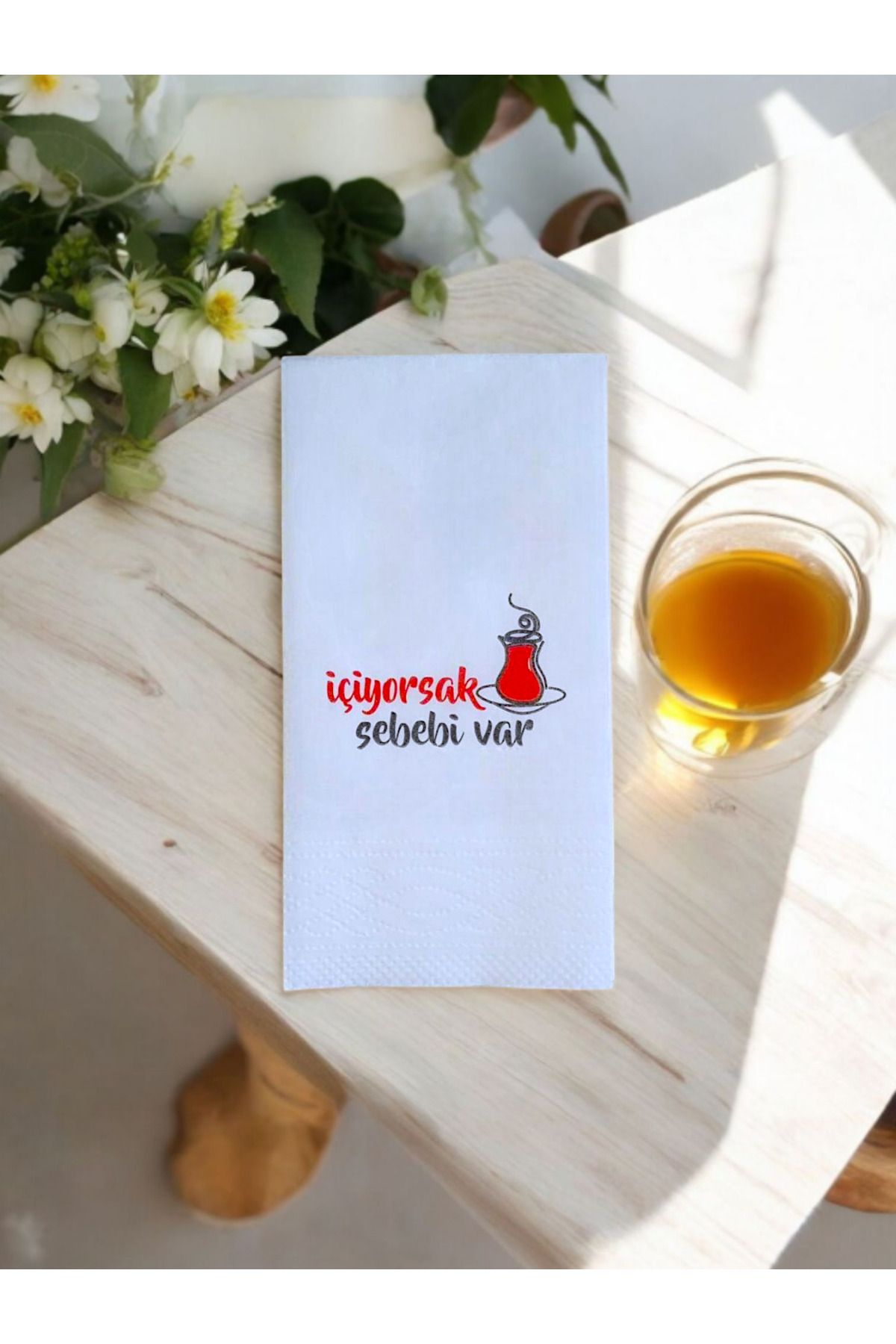 Peçetiva 50 Adet Çay Sohbetlerinizi Süsleyecek Lux Sunum Peçetesi