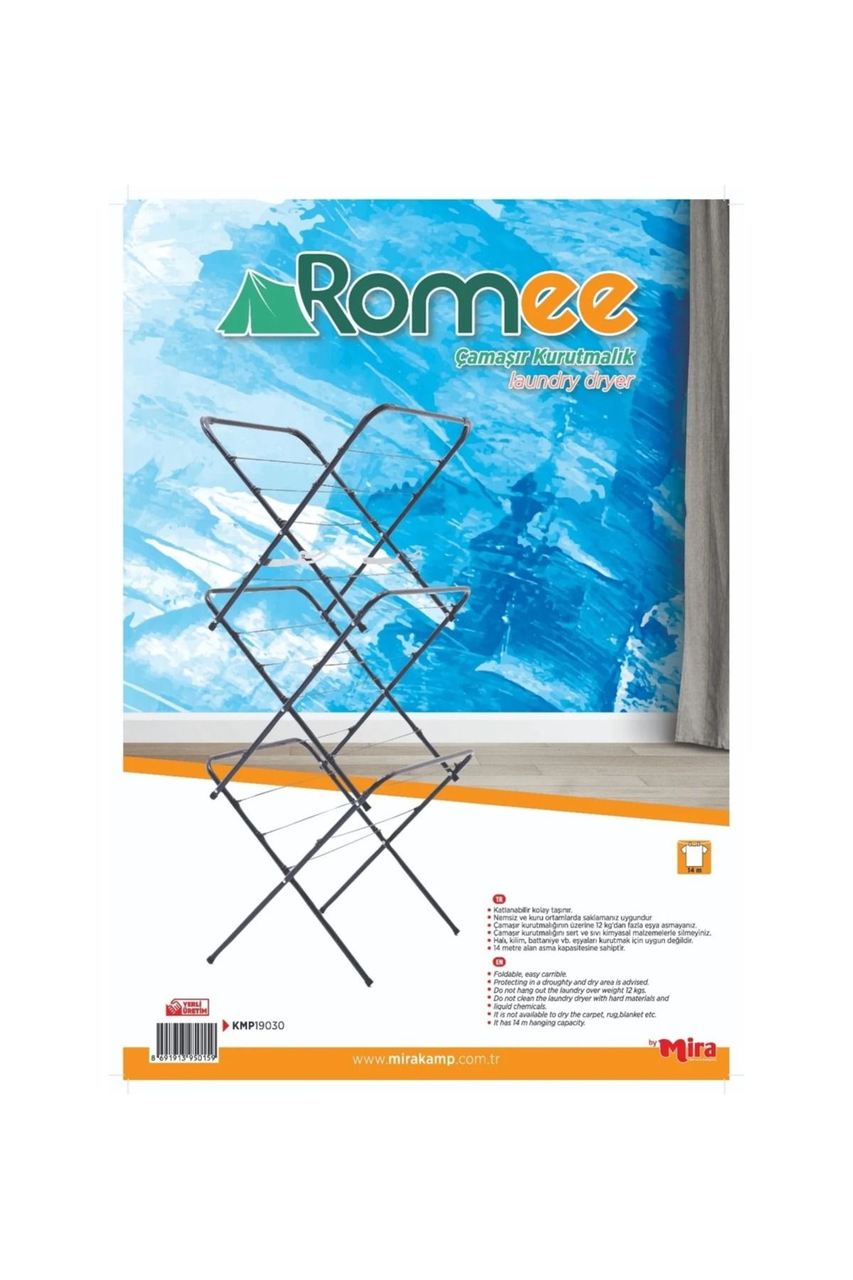 Shop58 Çamaşır Kurutmalık Askısı Pratik Katlanır Royaleks-KMP19030