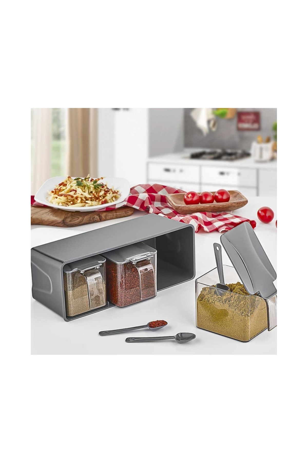 Shop58 3 Lü Baharatlık Set Duvar Askılı Royaleks-L677