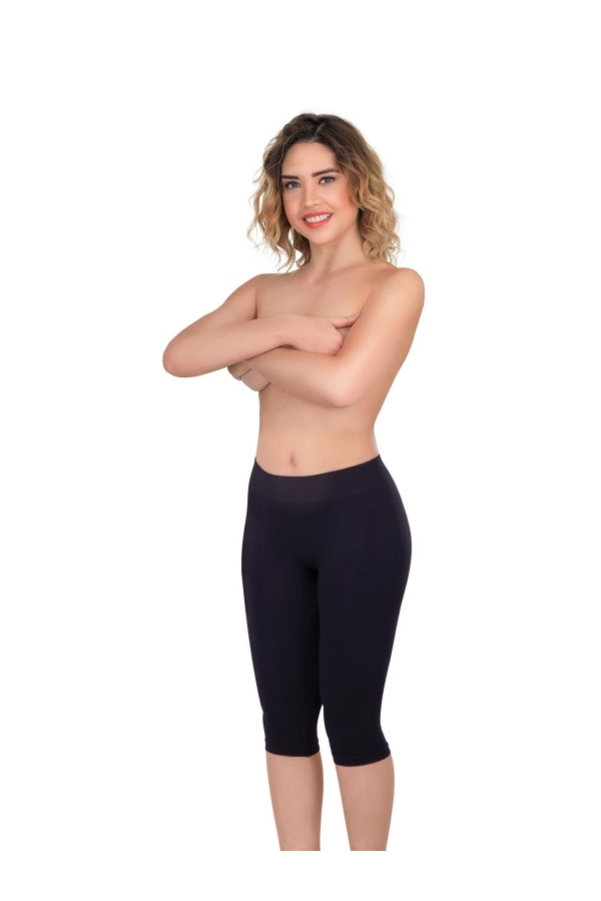 kapsulavm SİYAH MI Emay 3856 Soft Kapri Tayt