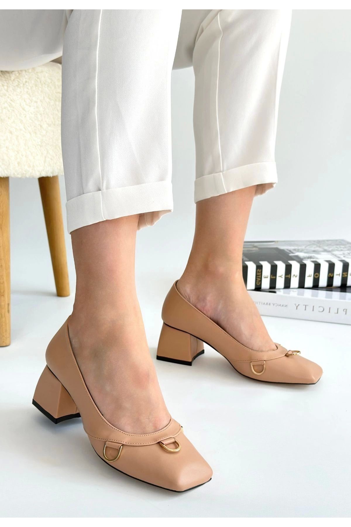 Shop58 Cande Nude Cilt Topuklu Ayakkabı