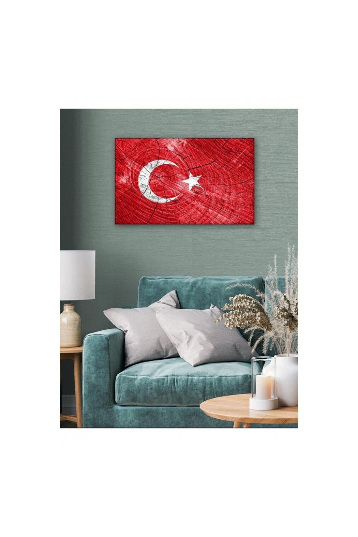 OK AKSESUAR Kanvas Tablo Türk Bayrağı (Al Bayrak)