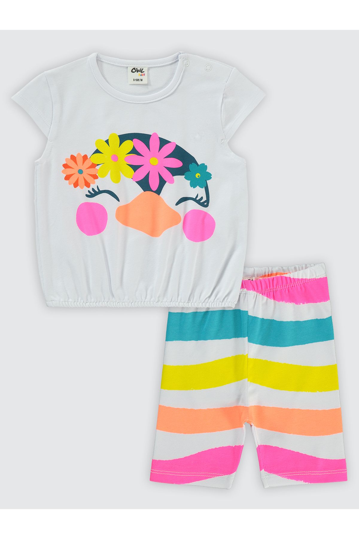 Civil Baby Kız Bebek Takım 6-18 Ay Beyaz
