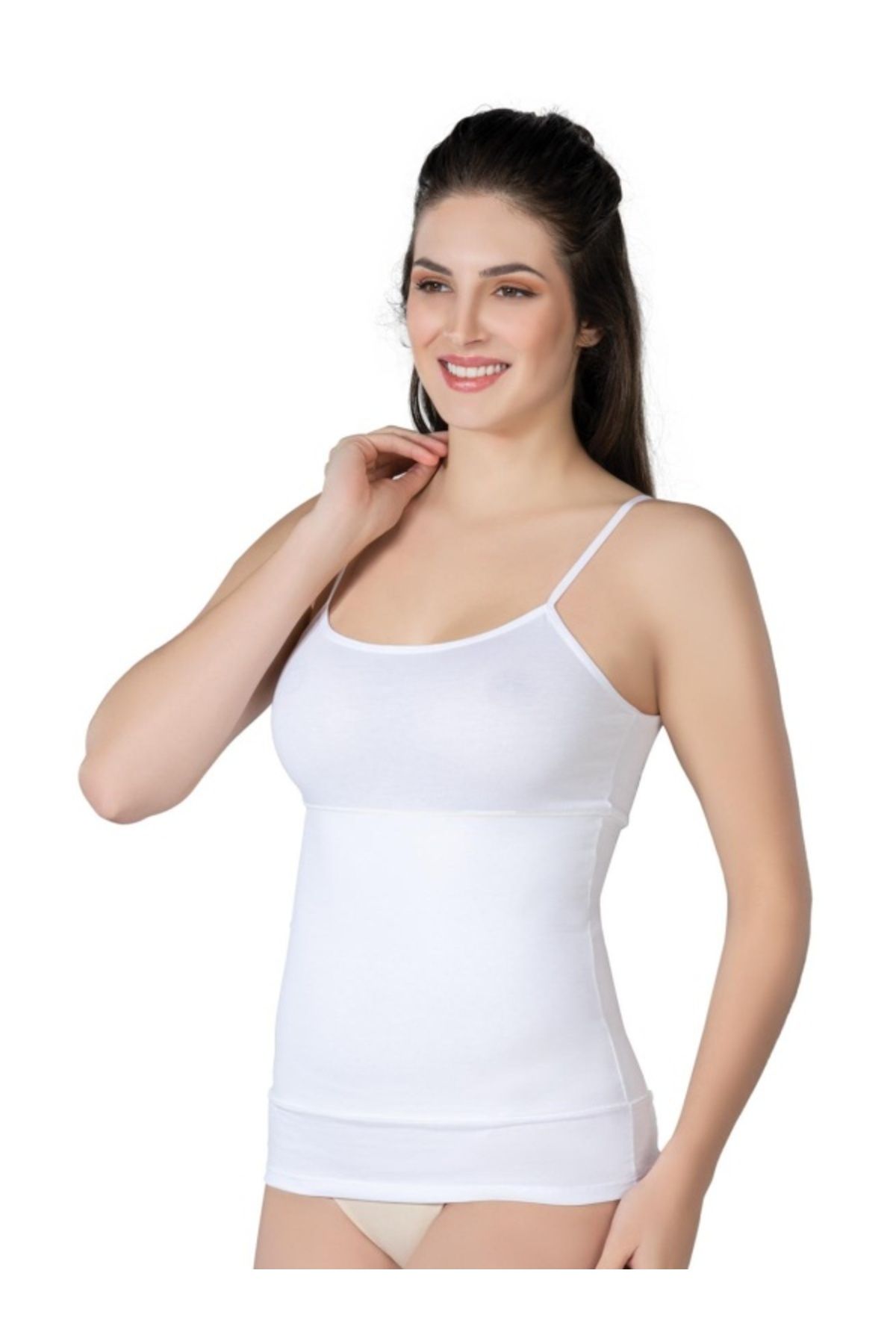 kapsulavm BEYAZ MI Emay 1401 Modal Cotton Kadın Atlet Korse