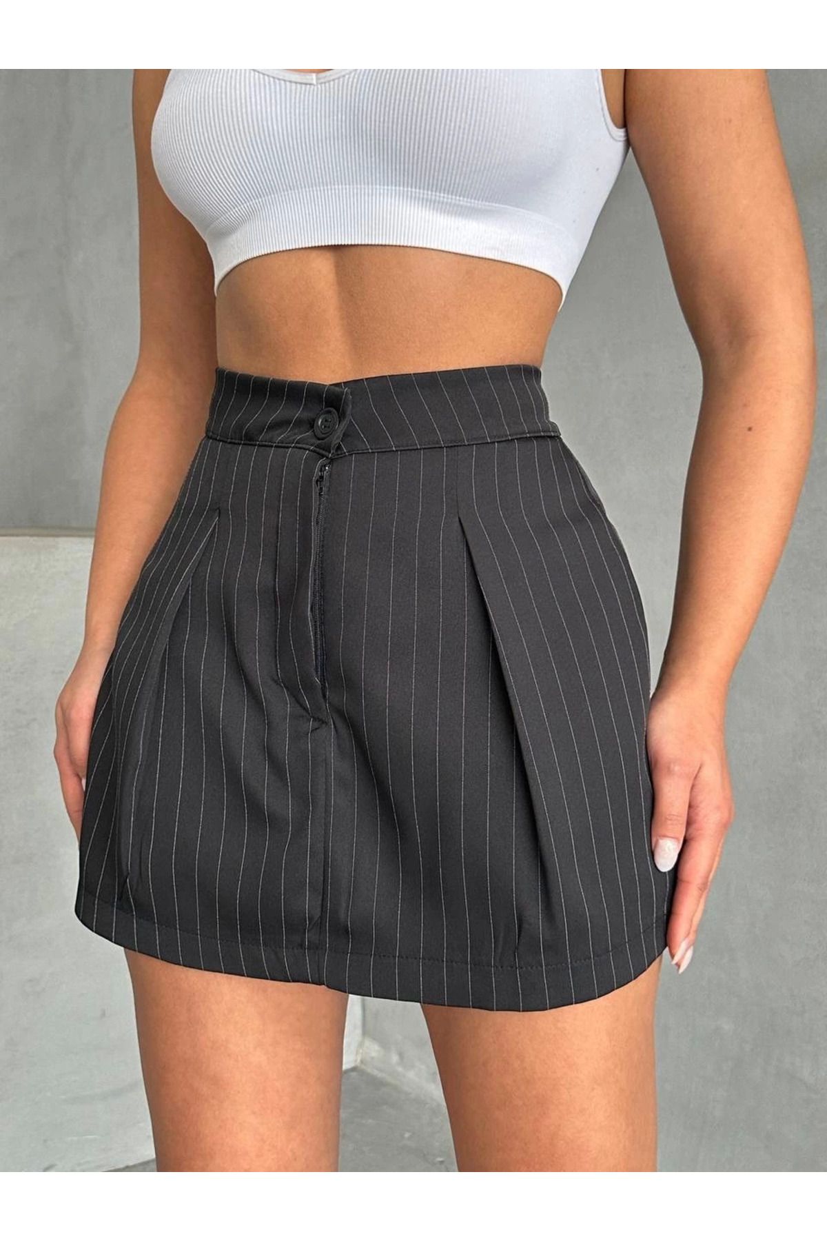 Shop58 Çizgili şort etek