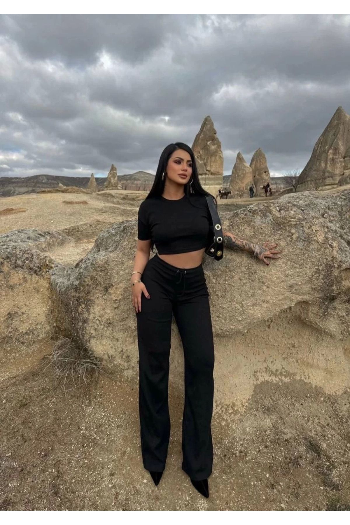 Shop58 Bol paça pantolonlu alt üst takım