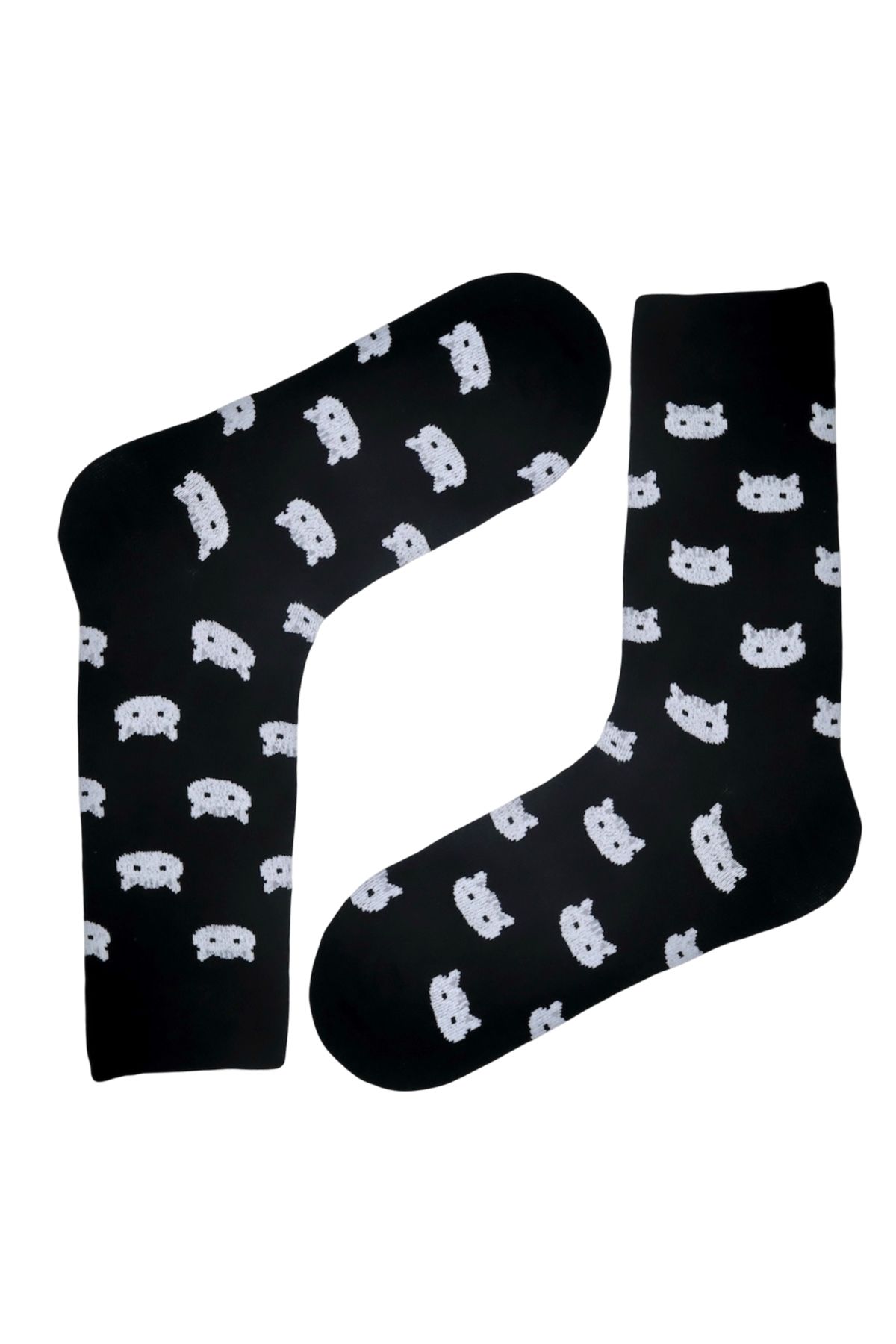 MiaSocks Siyah Kedi Desenli Çorap