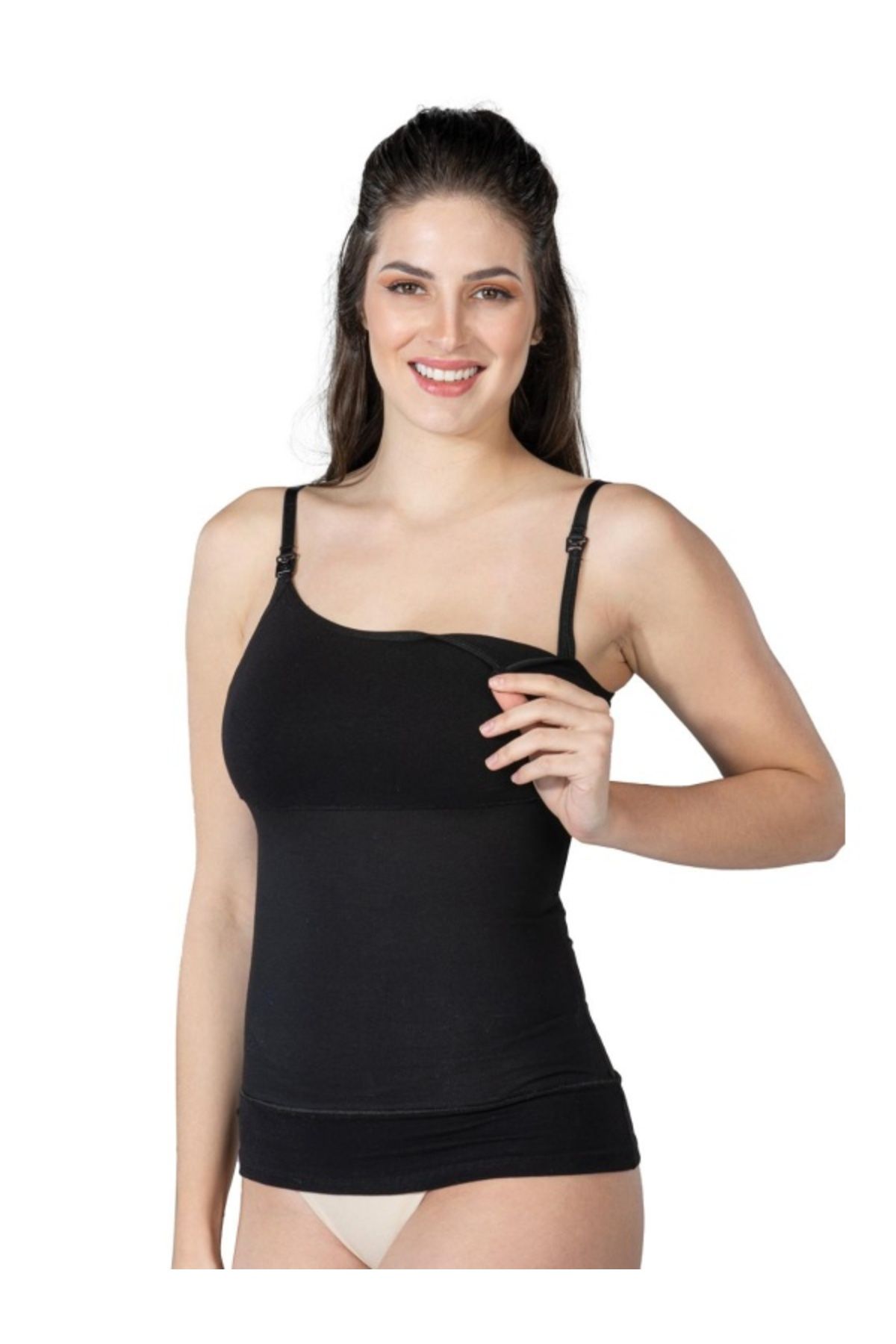 kapsulavm SİYAH MI Emay 1402 Modal Cotton Emzirme Atlet Korse