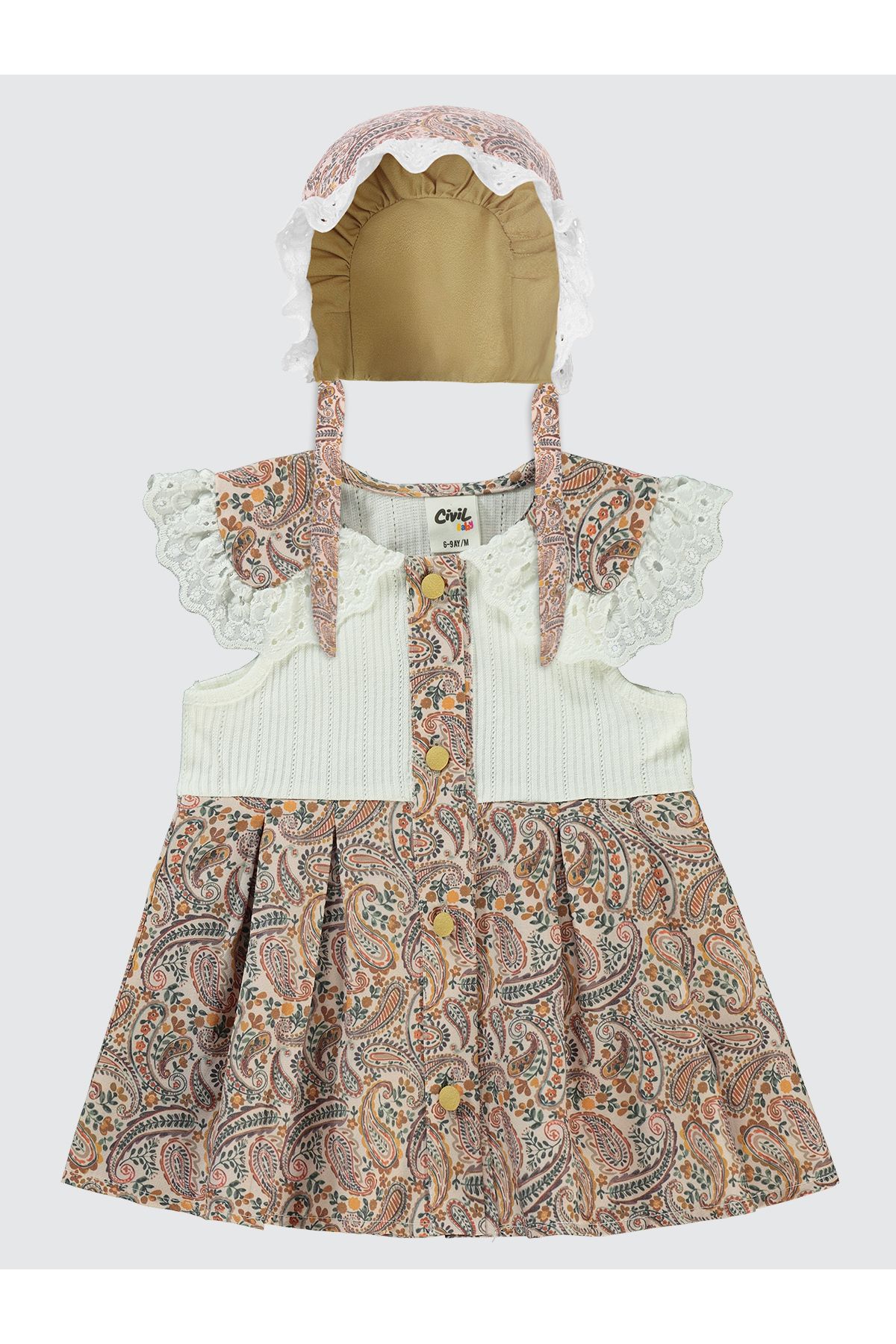 Civil Baby Kız Bebek Elbise 6-18 Ay Hardal