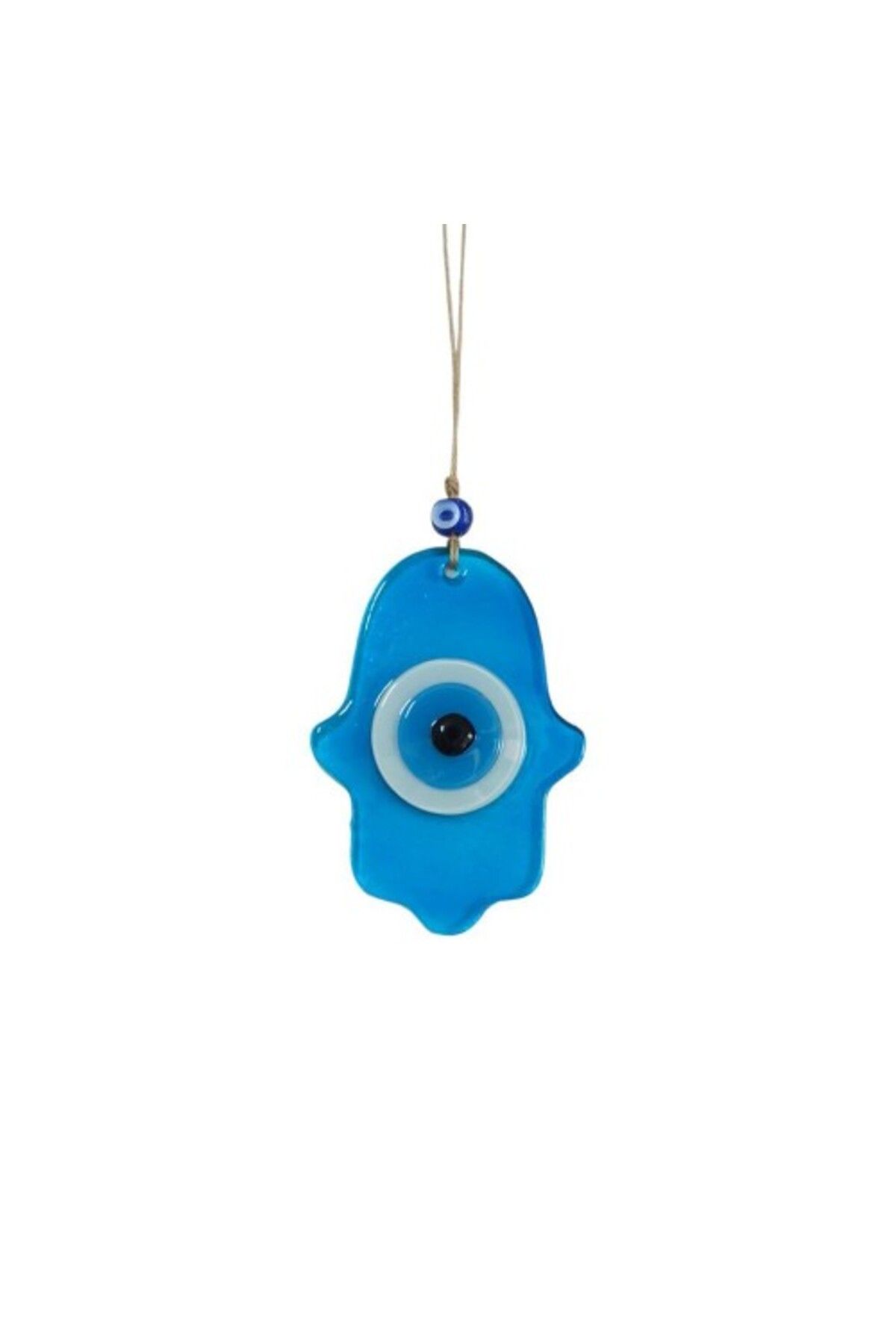 Shop58 Nazar Boncuklu Mavisi Renk Fatma Ana Bereket Eli Cam Duvar Süsü