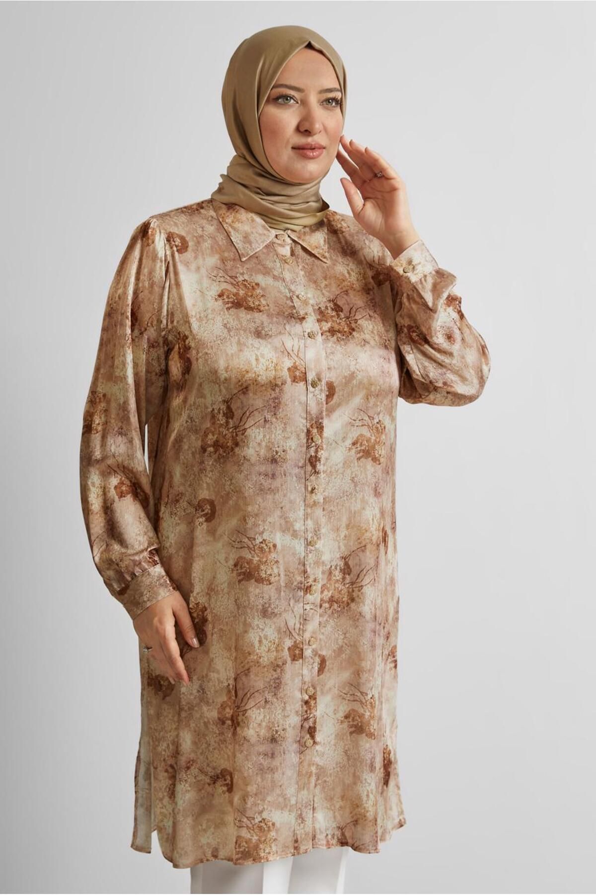 Alvina DESENLİ SATEN TUNİK 20738