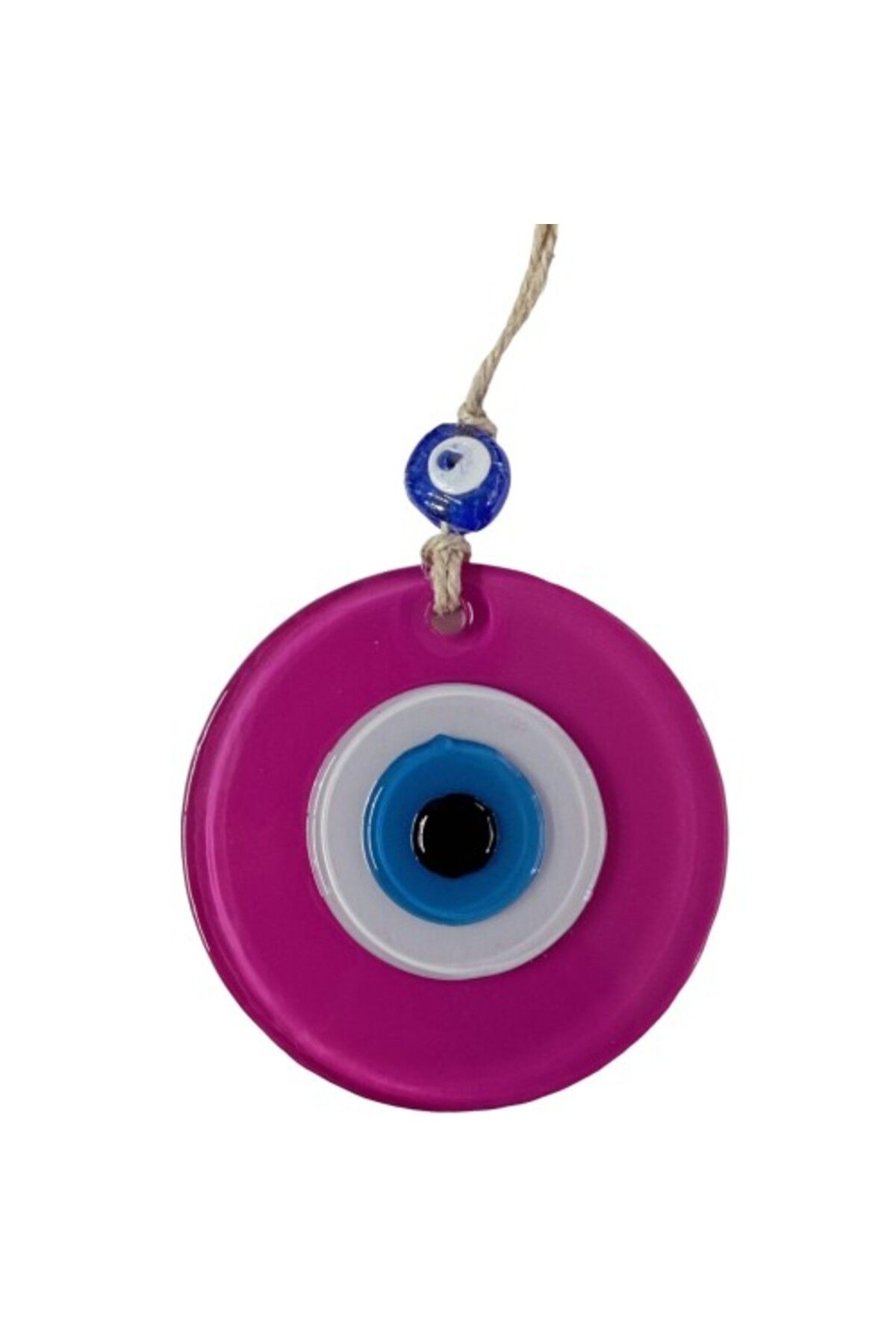 Shop58 Pembe Nazar Boncuklu Duvar Süsü 10 Cm Cam Duvar Dekoru