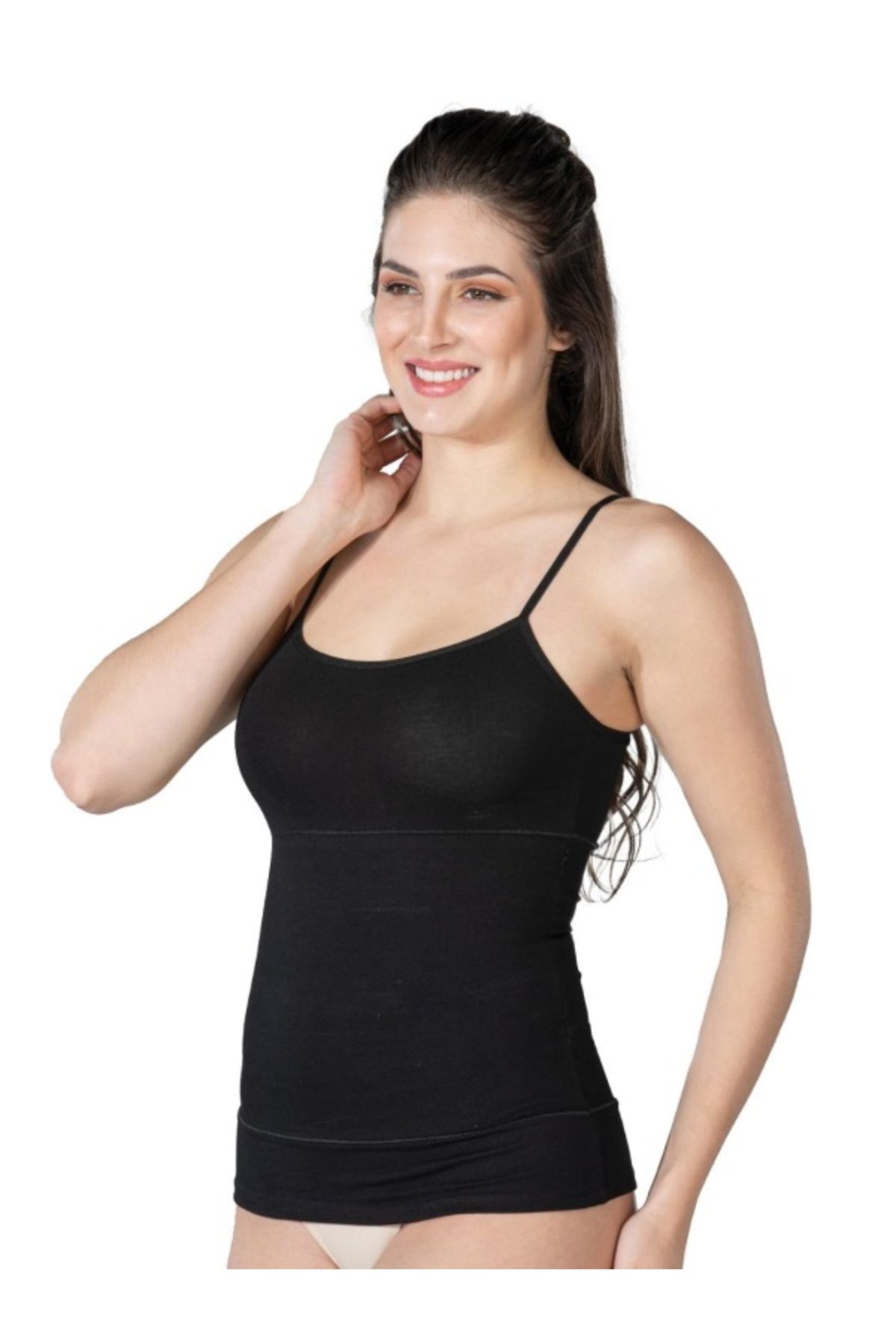 kapsulavm SİYAH MI Emay 1401 Modal Cotton Kadın Atlet Korse