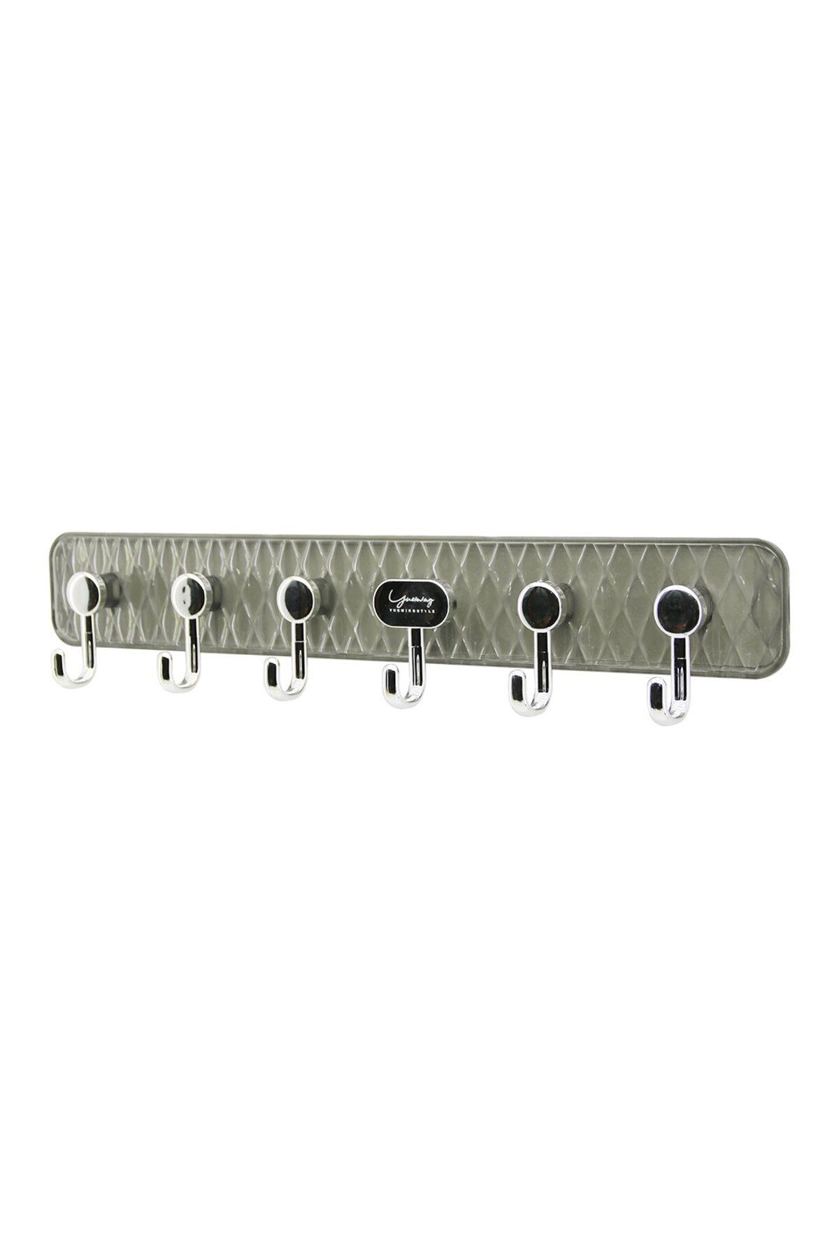 Shop58 DELUX ASKI MİKA KRİSTAL PLASTİK TABANLI 6 KOLLU= TAK ÇIKAR YAPIŞKANLI MONTAJ 6X42CM (4172)