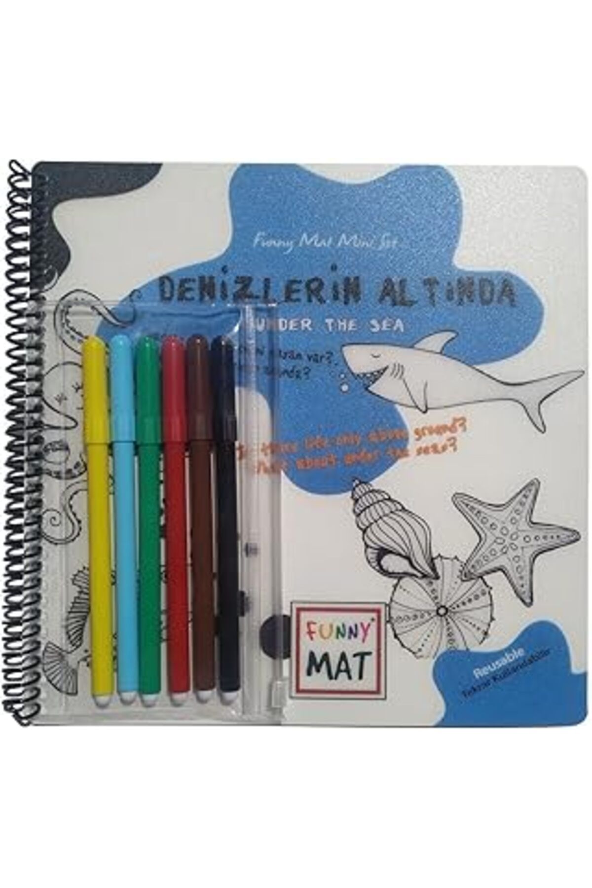 Mu Art Akademi Çocuk Funny Mat Mini Set Denizlerin Altinda Kalemli