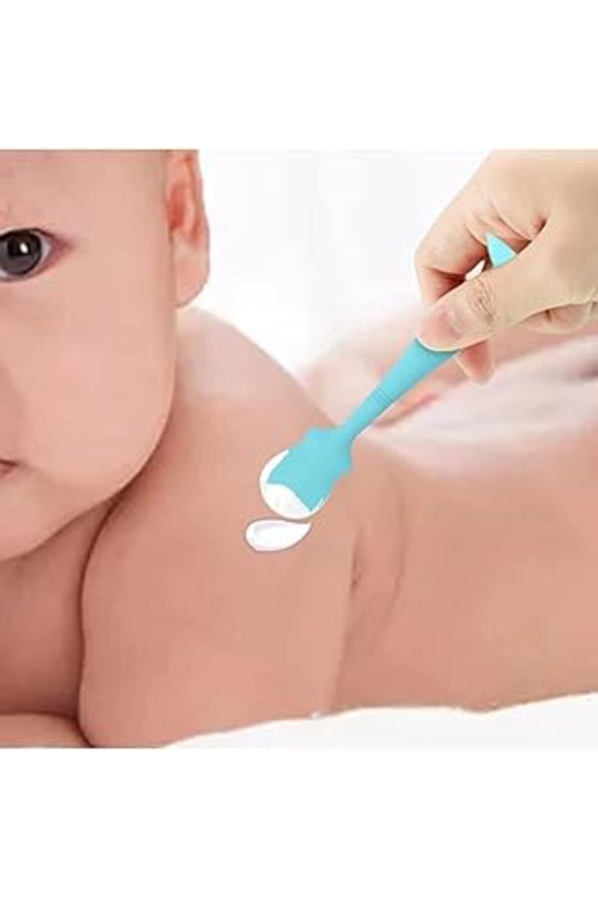 jupiter global bazaar Bamm Bamm Sudocrem Bebek Krem Sürme Silikon Fırça Aparatı (TURKUAZ, KÜÇÜK)