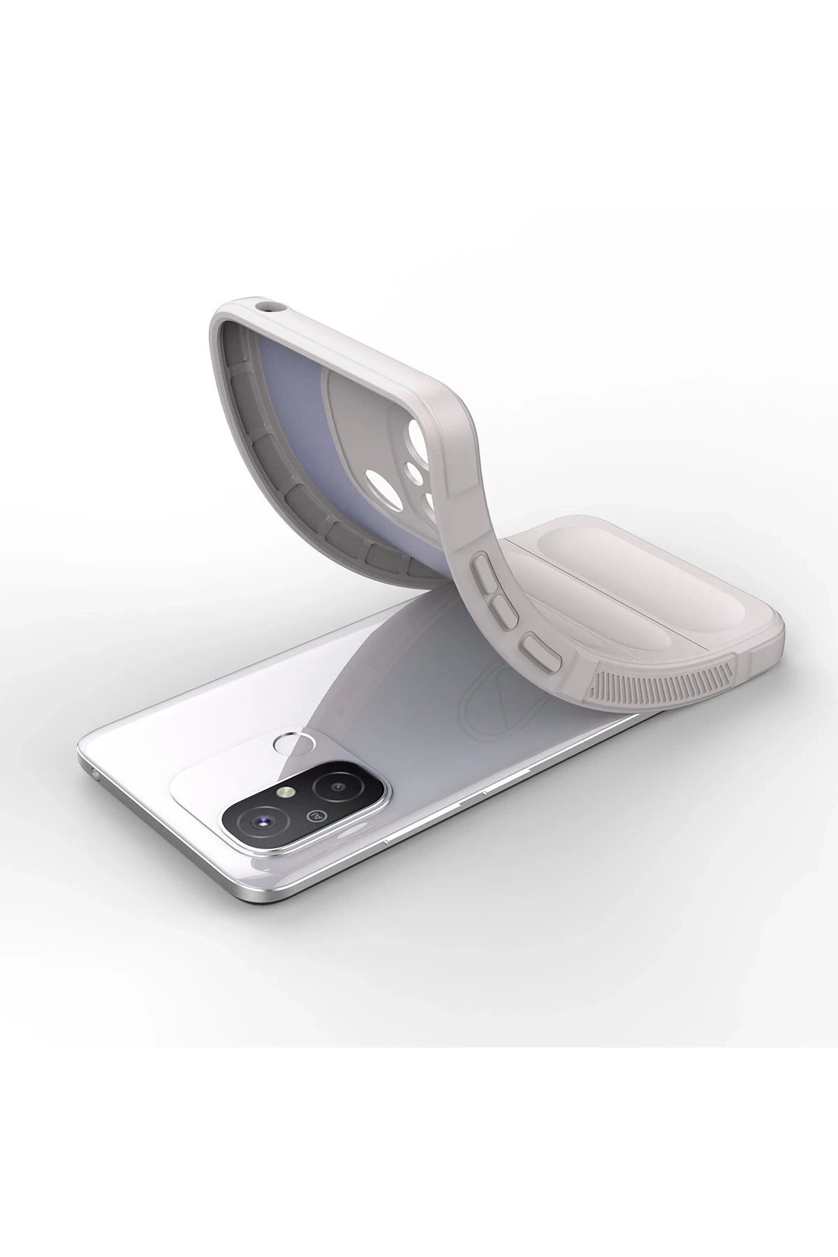 NewFace Xiaomi Redmi 12C Uyumlu Kılıf Optimum Silikon - Krem SVLRS