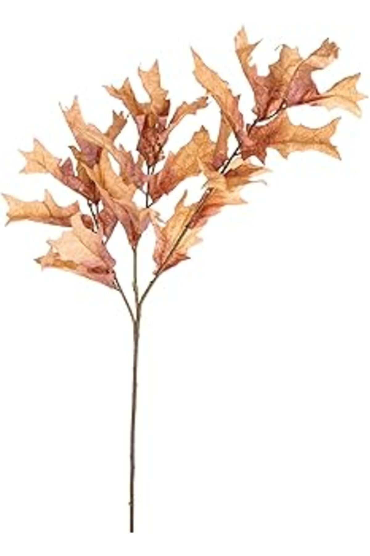 Mu Art Ahşap Herdekora Yapay Bitki Çınar Dalı Gerçek Dokulu Kahverengi 90 Cm.