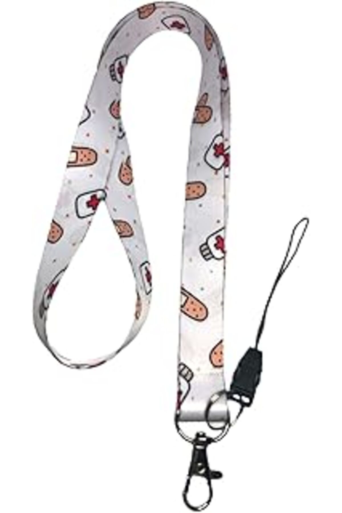 Mu Art Ahşap Stormistoretr Medikal Desen Boyun Ipi Telefon Askısı Lanyard