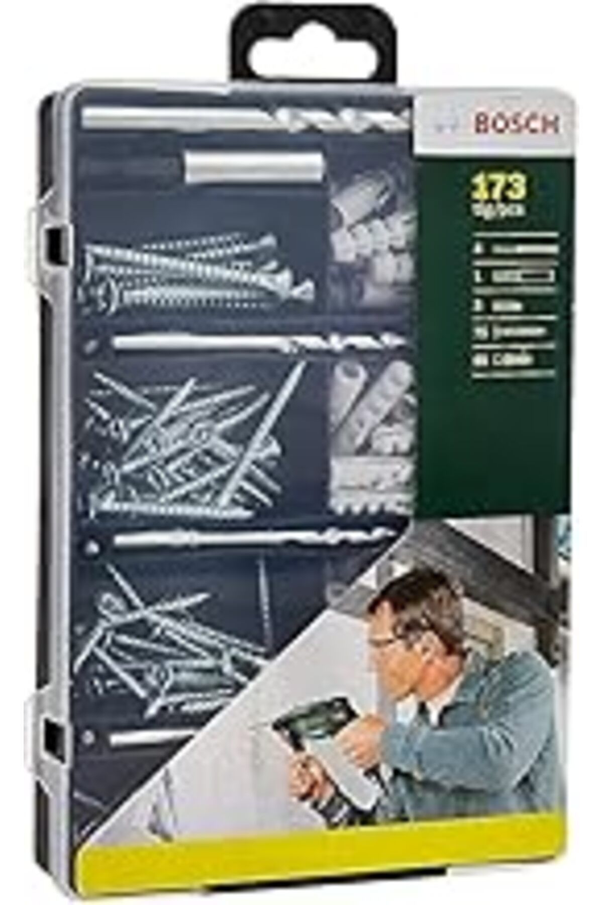 Pazarcan Dremel Bosch 2607019511 Sabitleme Için Komple Set, 173 Adet, 4 Uç