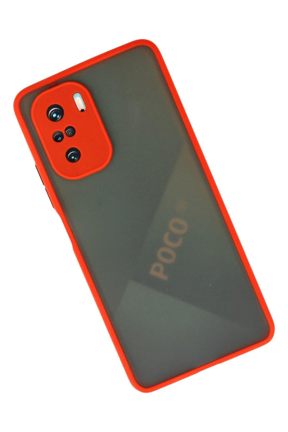 NewFace Xiaomi Poco F3 Kılıf Montreal Silikon Kapak - Kırmızı SVLRS