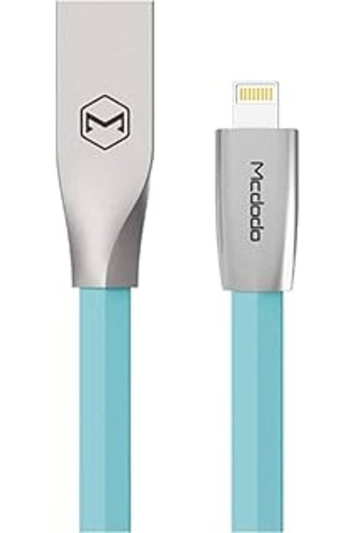 Pİ GLOBAL Mc Dodo Lightning Çinko Alaşim Yassi Dörtgen Kablo 1m 2.4a Mavi