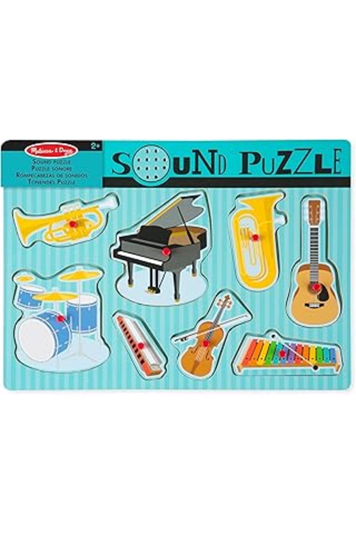 robotrend Melissa & Doug - Ahşap Sesli Yapboz, Müzik Aletleri (10732)
