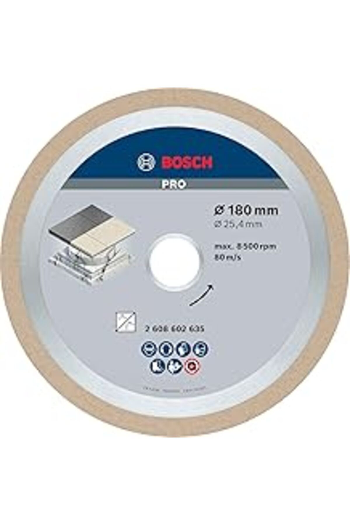 robotrend Bosch Elmas Kesme Diski Seramik, 180 X 25,40 X 2,2 X 10 Mm, 2608602635 Için En Iyisi