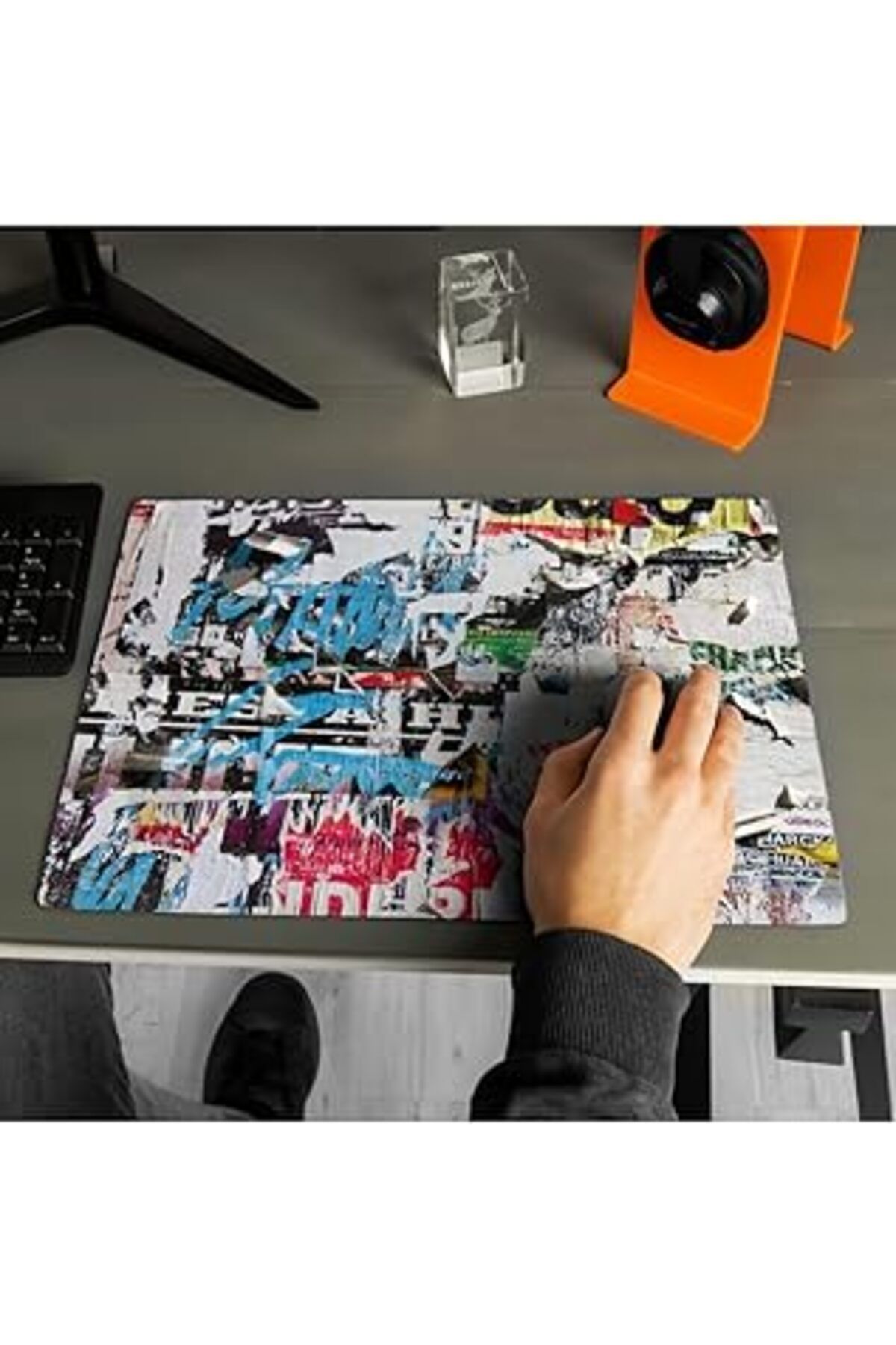Mu Art Ahşap Hediyesepeti Sokak Duvarı Tasarımlı 40X30 Mousepad - Mouse Pad - Fare Altlığı - Mouse Altlıği - Mou