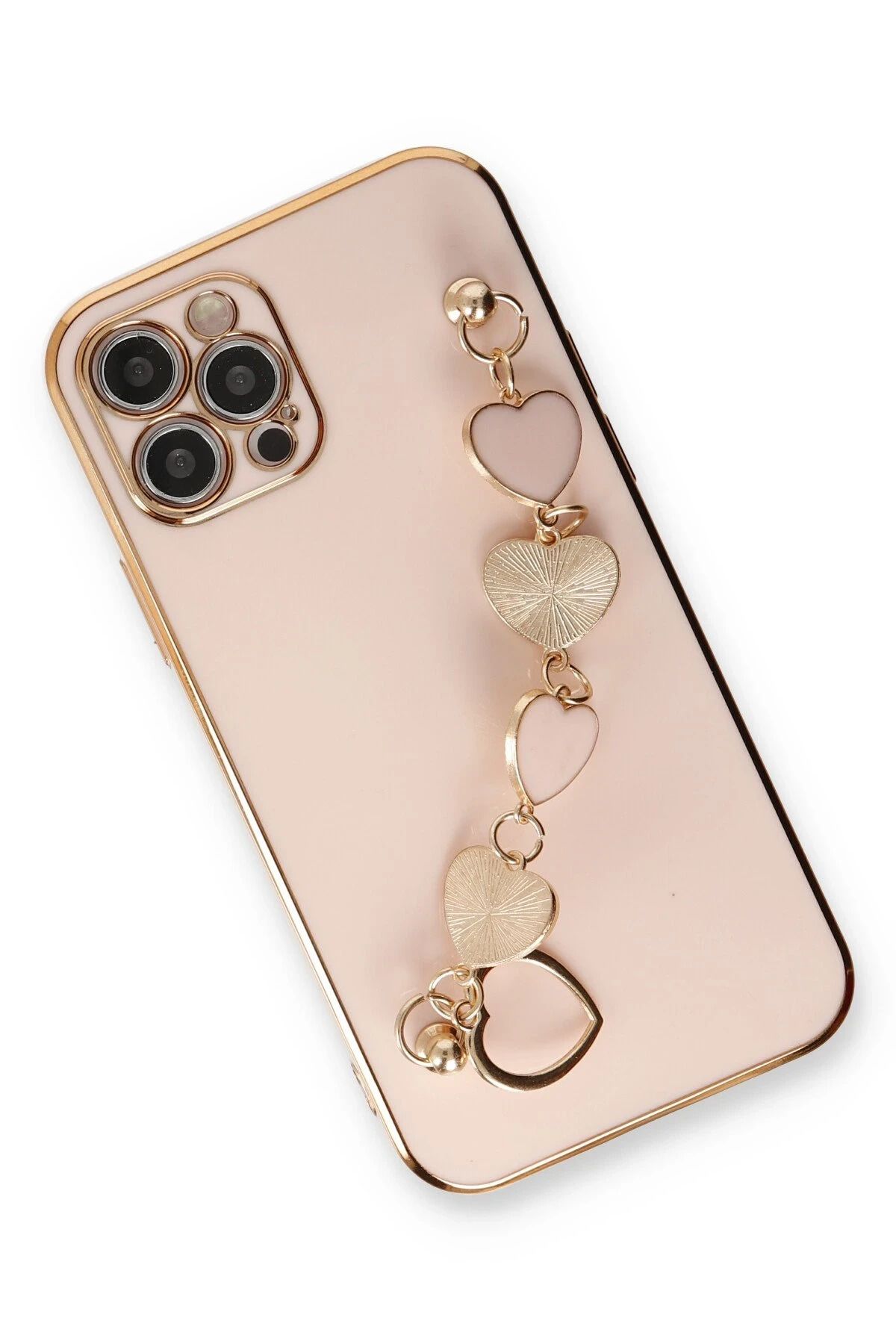 NewFace iPhone 12 Pro Uyumlu Kılıf Esila Silikon - Pudra SVLRS