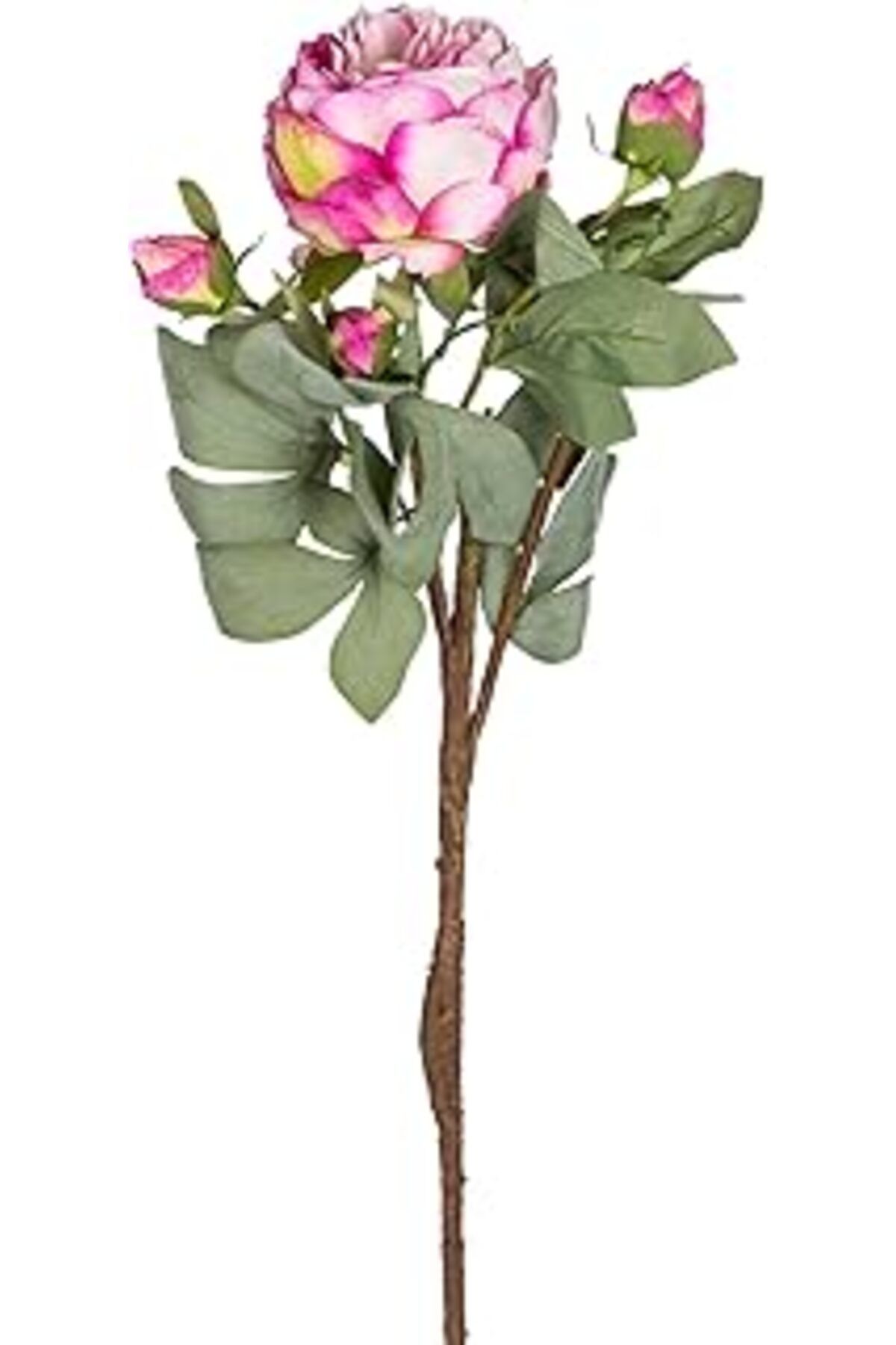 Pazarcan Herdekora Yapay Çiçek Gül Dalı Fuşya 58 Cm.