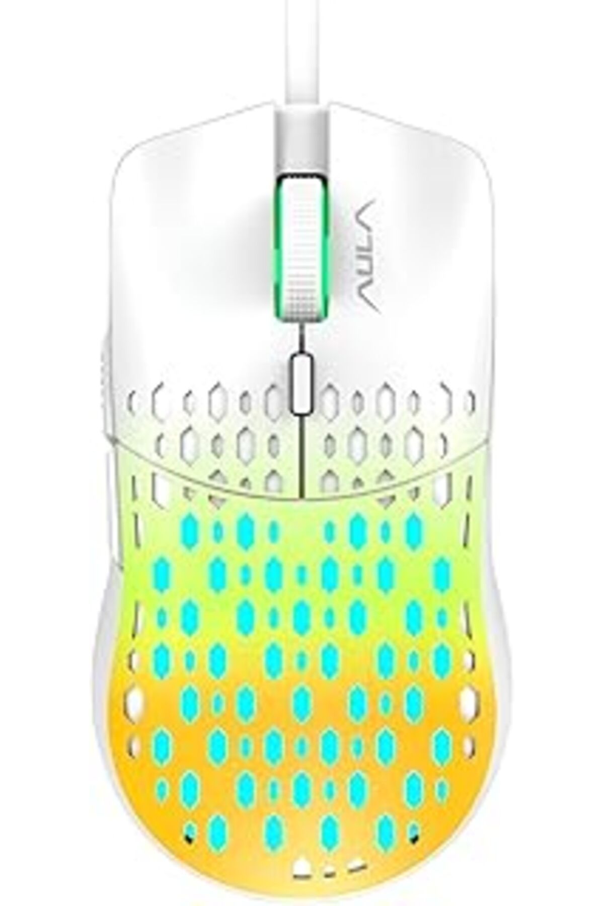 Mu Art Ahşap Aula S11 Pro 3600Dpi Rgb Optik Gaming Mouse Sarı