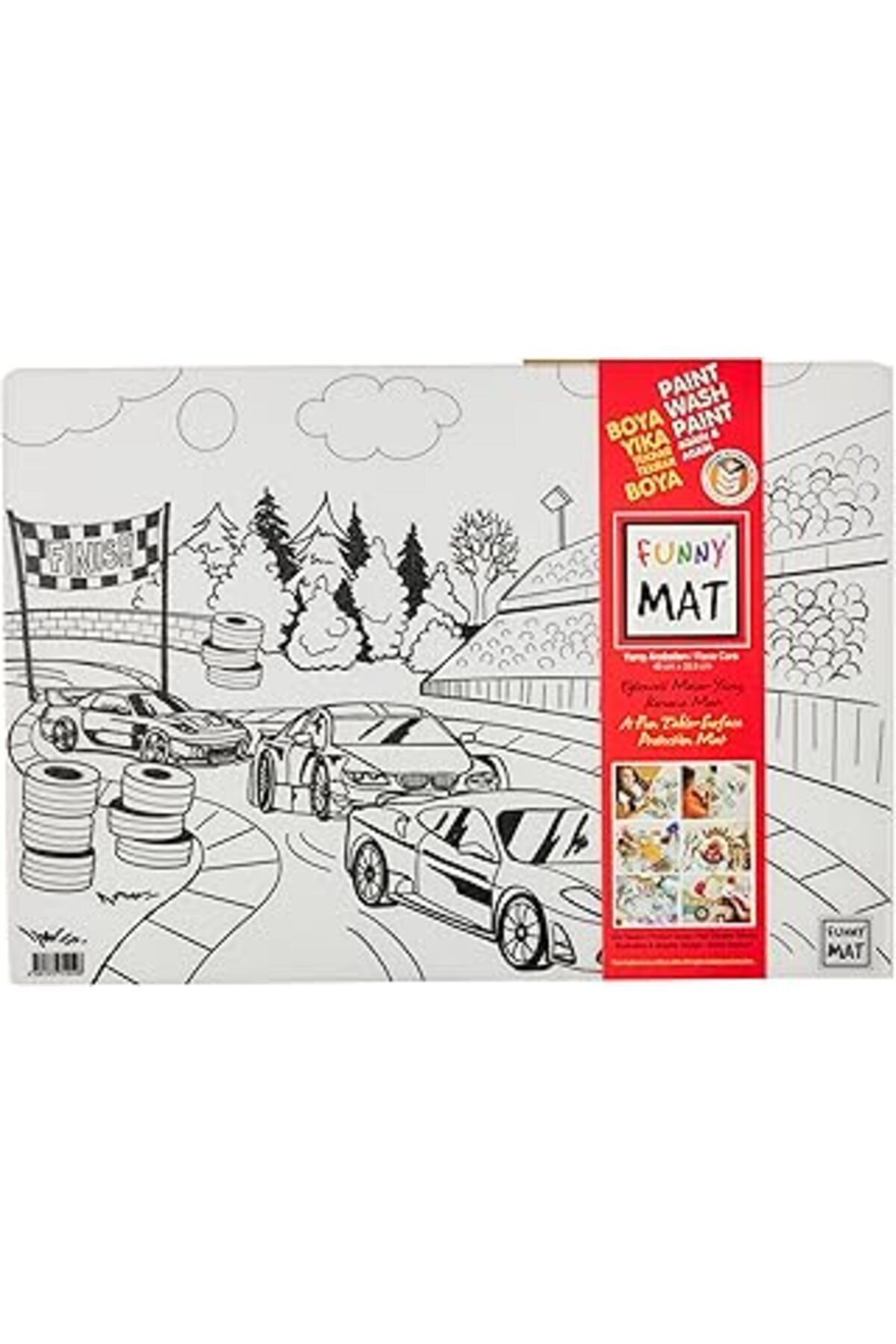 karadağsb Akademi Çocuk Funny Mat 2'Li Set 1 (Köpekler, Yarış Arabaları)