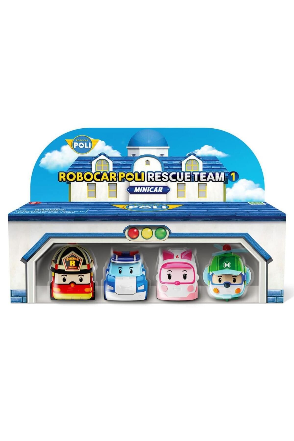 Shop58 Nessiworld POLI MRT-760 Robocar Poli Mini Kasabanın Kurtarma Araçları 4lü Set