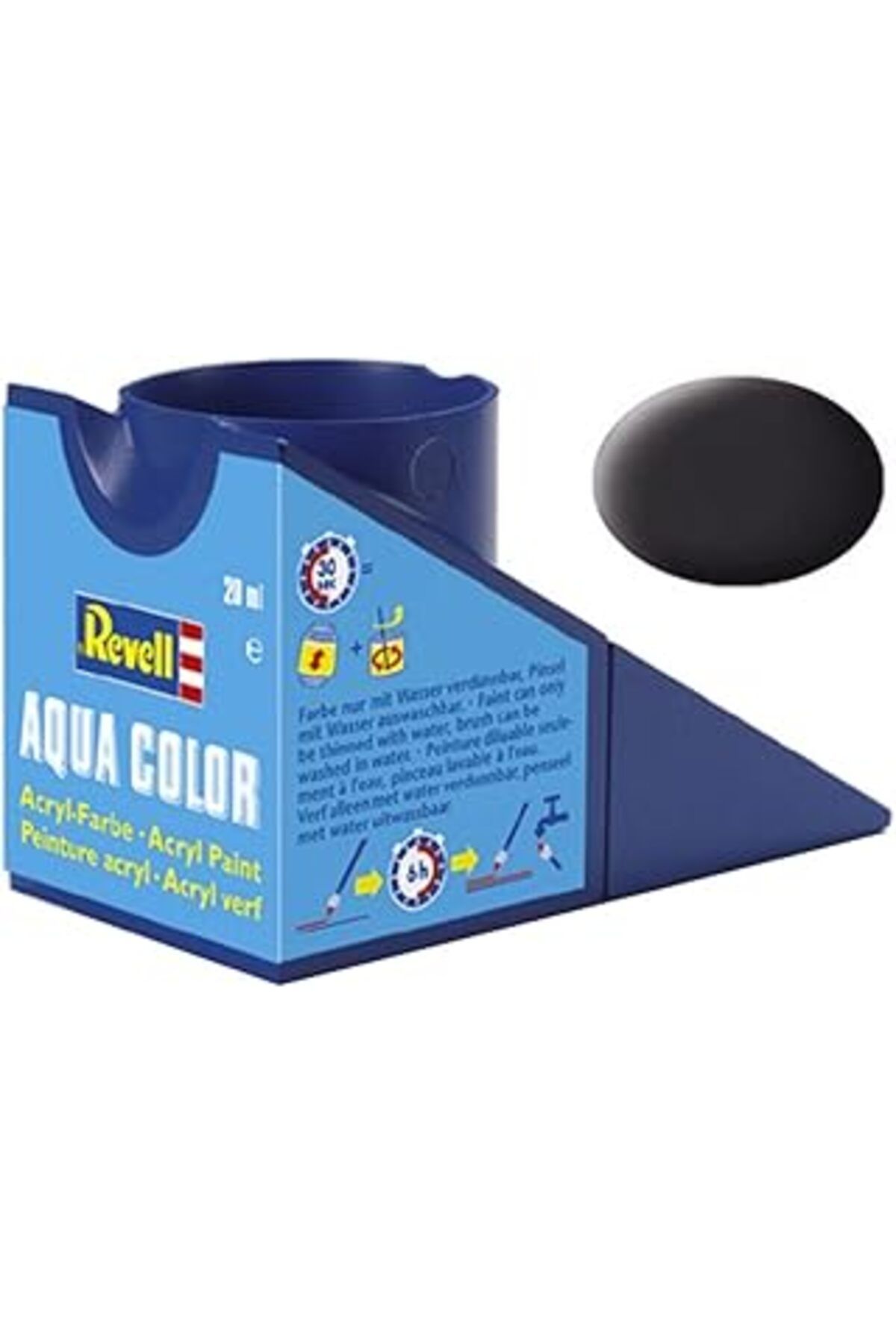 Roses Store Revell - Su Bazlı Maket Boyası Katran Siyahı Mat 18 Ml (36106)